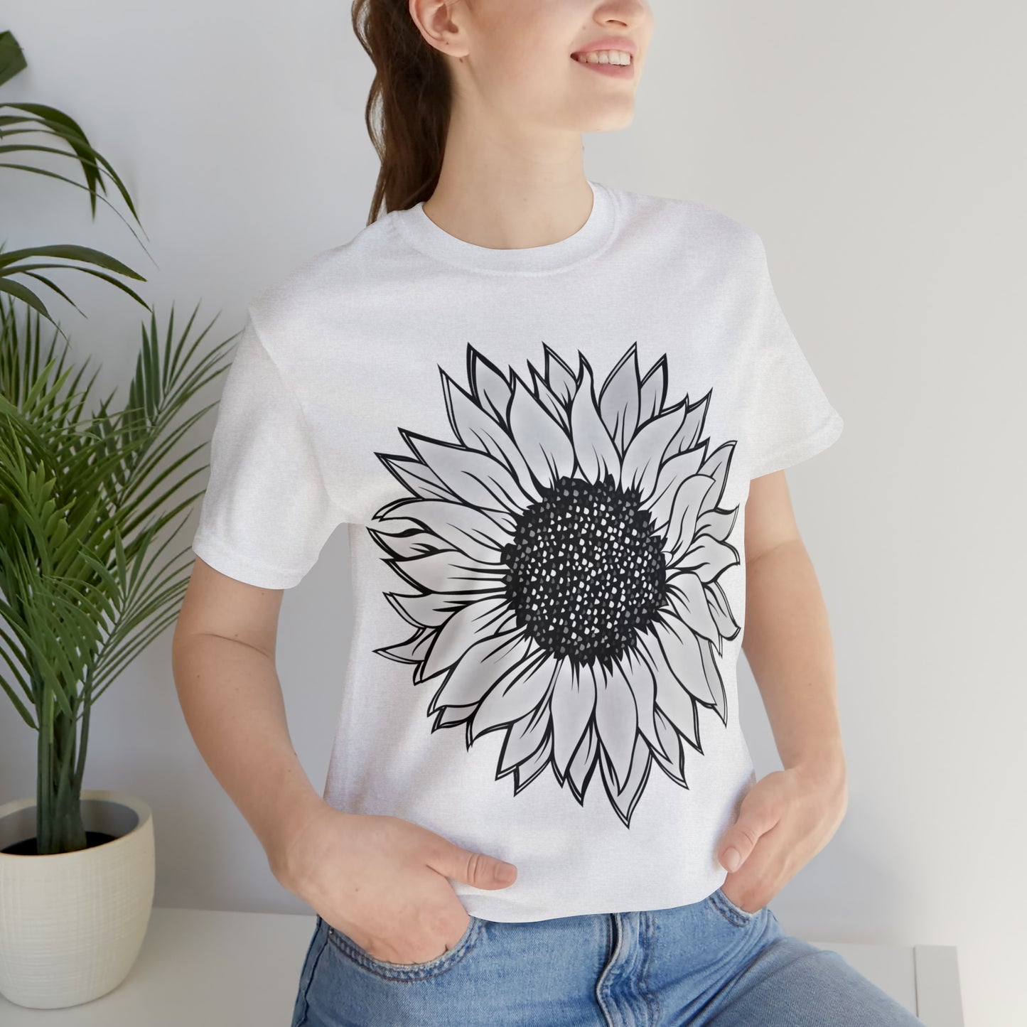 Sunflower Shirt, Floral Tee Shirt, Flower Shirt, Garden Shirt, Womens Fall Summer Shirt Sunshine Tee, Gift for Gardener, Nature love