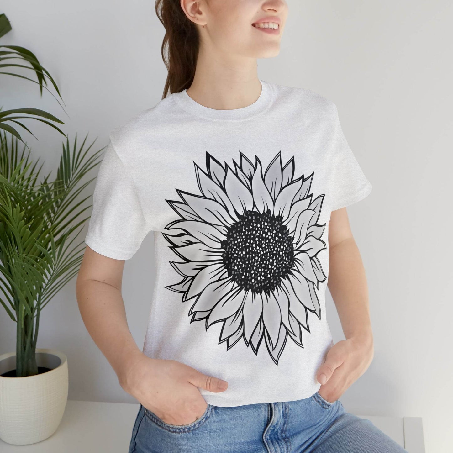 Sunflower Shirt, Floral Tee Shirt, Flower Shirt, Garden Shirt, Womens Fall Summer Shirt Sunshine Tee, Gift for Gardener, Nature love - Giftsmojo