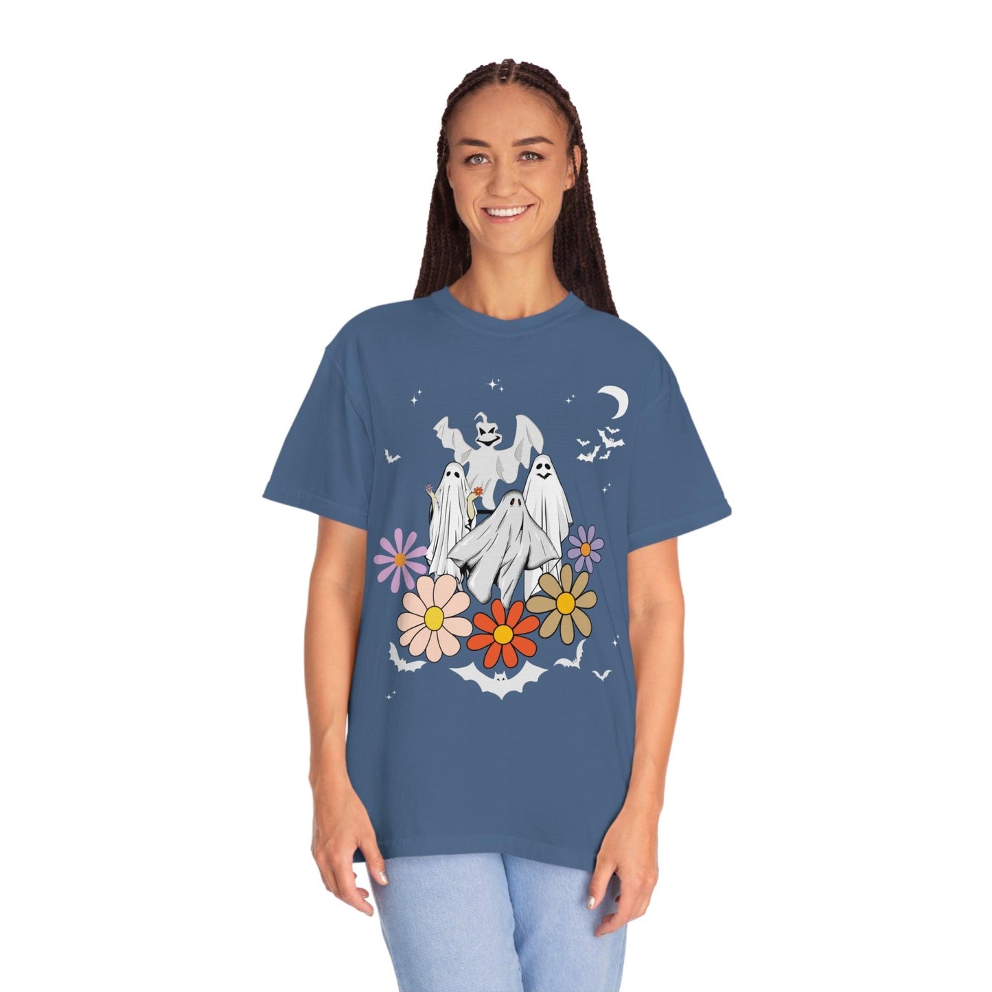 Retro Halloween t-shirt, Vintage Floral Ghost Shirt Halloween Shirt
