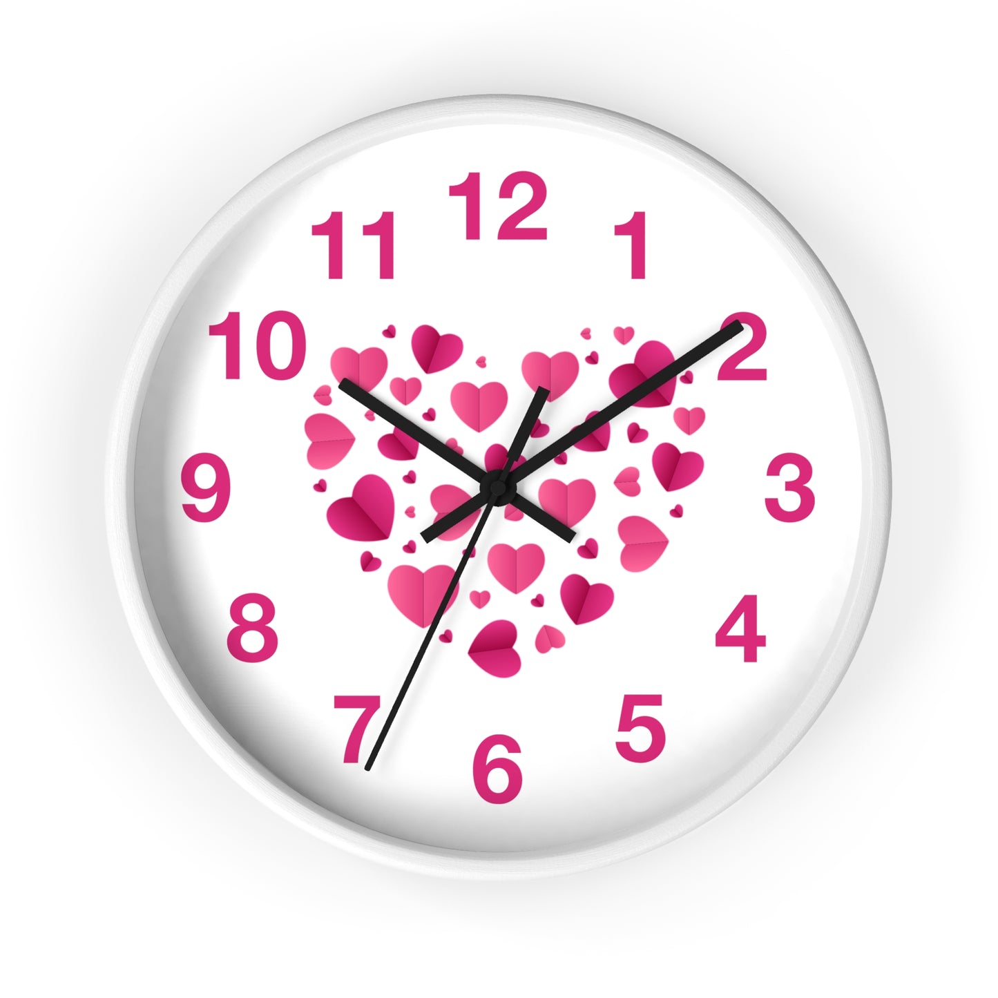 Hearts Wall Clock Love Clock, Romantic Home Decor Valentine's Day Gift Anniversary Gift