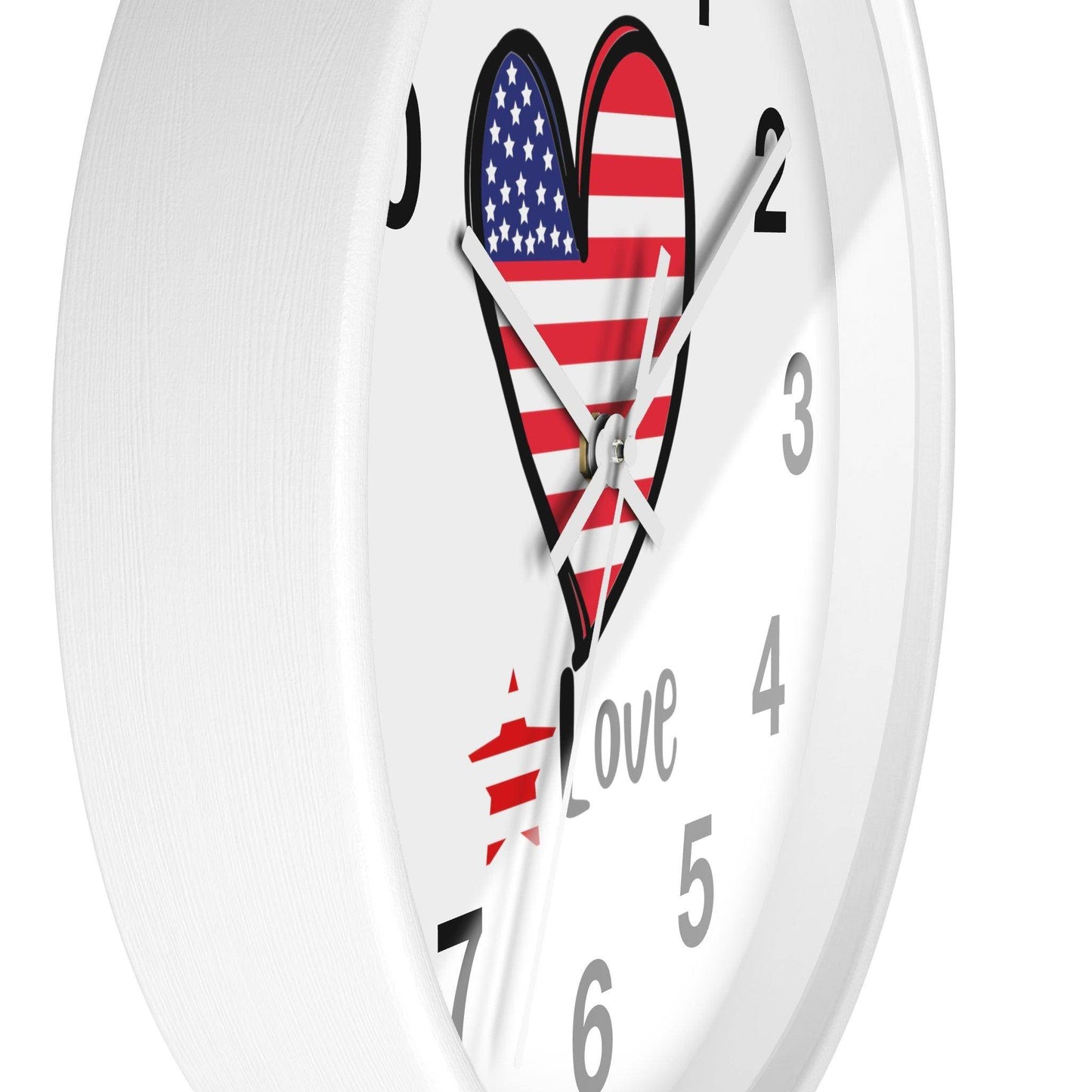 USA Flag Wall Clock, Home Decor gift, House Warming Gift, New Home Gift, Patriotic Gift for Americans Office Clock School Clock Home Clock - Giftsmojo