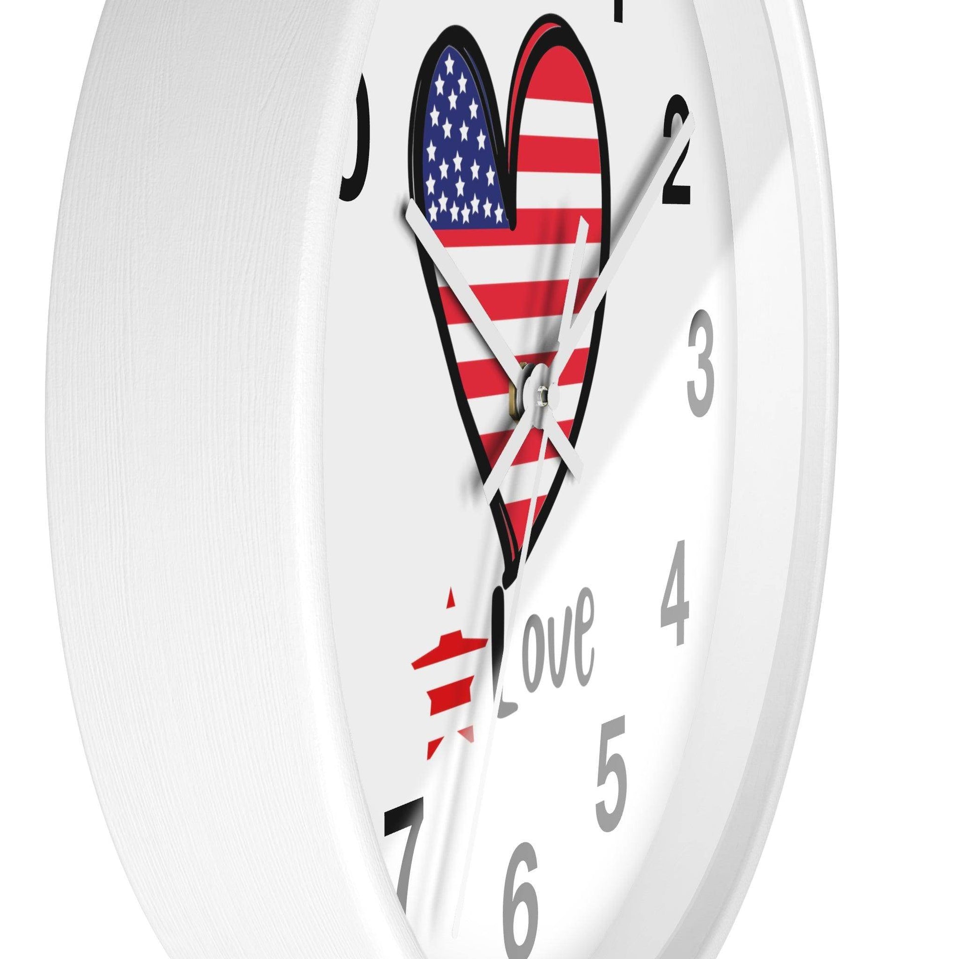 USA Flag Wall Clock, Home Decor gift, House Warming Gift, New Home Gift, Patriotic Gift for Americans Office Clock School Clock Home Clock - Giftsmojo