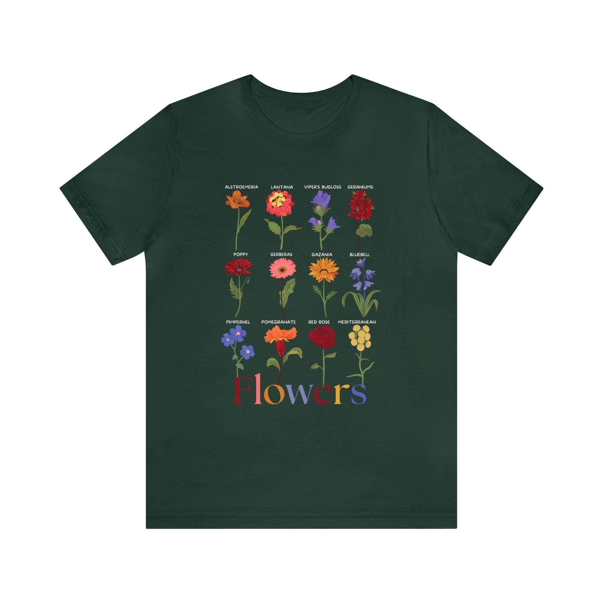 Wildflower Tshirt, Flower Shirt, Types of Flowers Shirt, Floral Tshirt, Gift for Women, Ladies Shirts Best Friend Gift, Plant Mom Nature - Giftsmojo