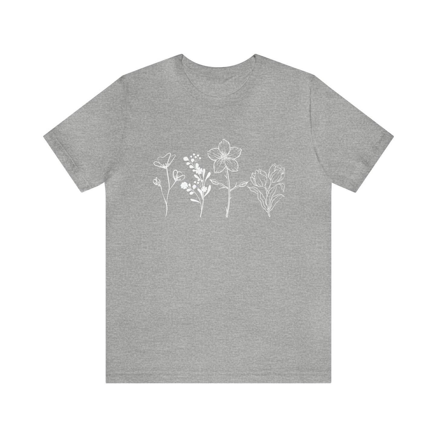 Wildflower Tshirt, Wild Flowers Shirt, Floral Tshirt, Flower Shirt, Gift for Women, Ladies Shirts, Best Friend Gift, Plant Mom shirt Garden - Giftsmojo