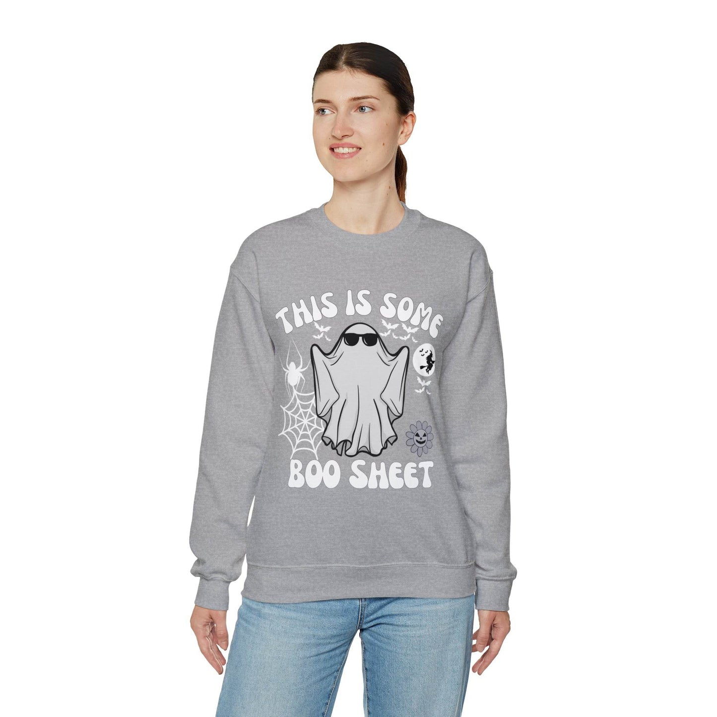 This Is Some Boo Sheet Ghost Sweatshirt Cute Ghost Sweatshirt Boo Ghost Sweatshirt Gift Shirt Funny Halloween Shirt Spooky Season Shirt - Giftsmojo