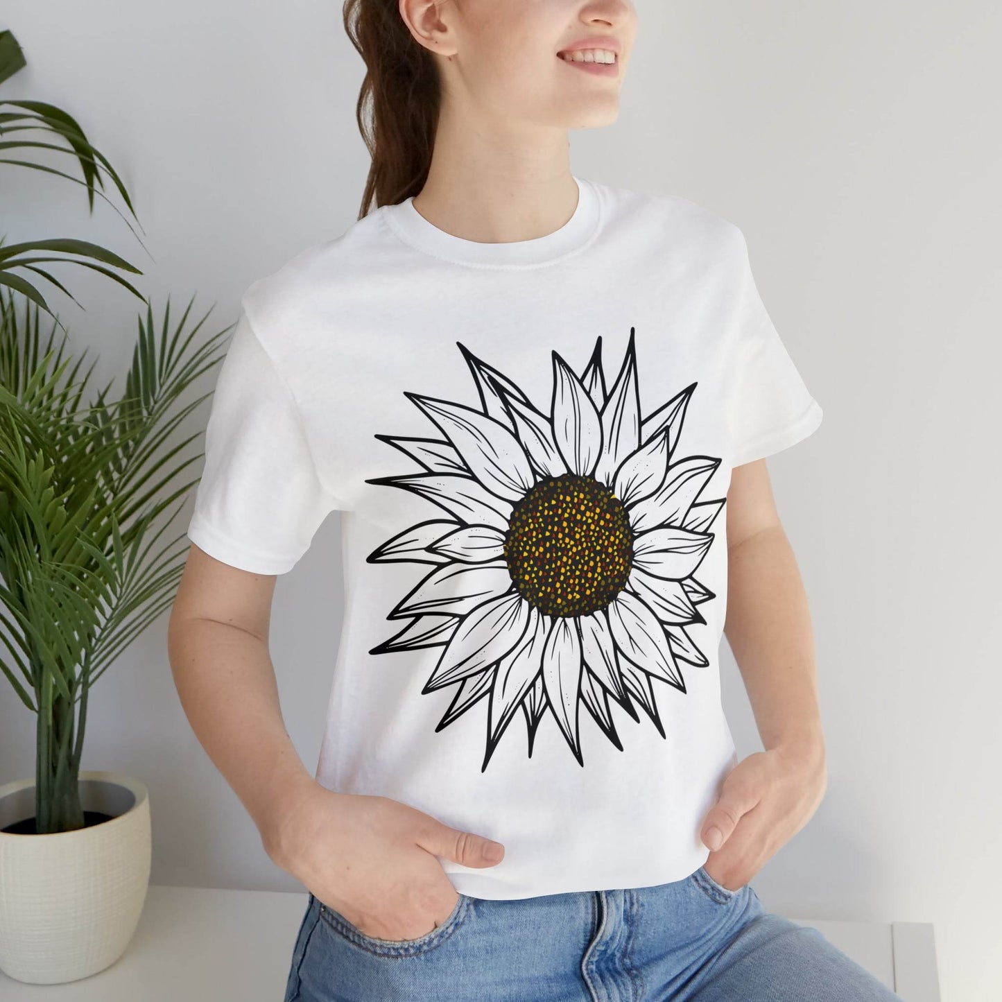 Sunflower Shirt, Floral Tee Shirt, Flower Shirt, Garden Shirt, Womens Fall Summer Shirt Sunshine Tee, Gift for Gardener, Nature love shirt - Giftsmojo