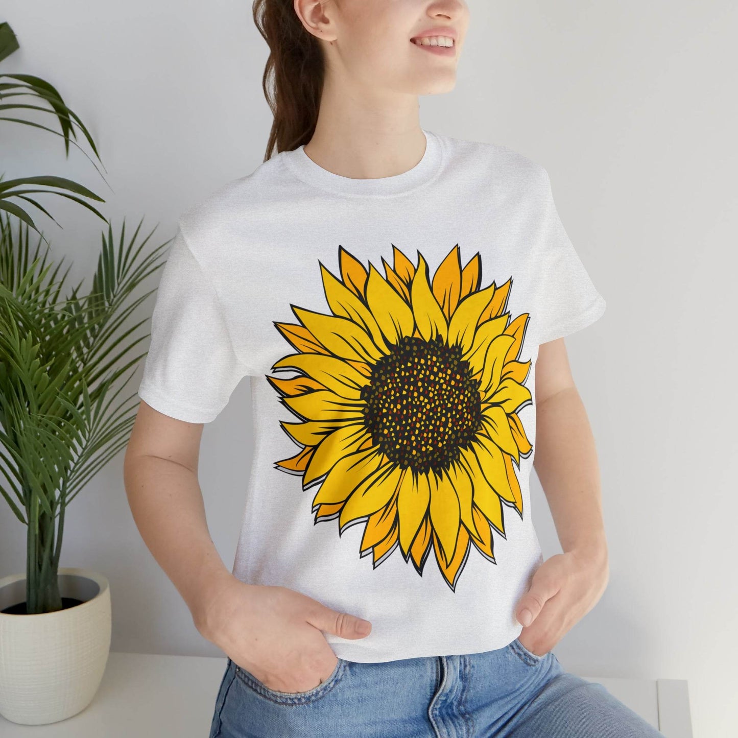 Sunflower Shirt, Floral Tee Shirt, Flower Shirt, Garden Shirt, Womens Fall Summer Shirt Sunshine Tee, Gift for Gardener, Nature lover shirt - Giftsmojo
