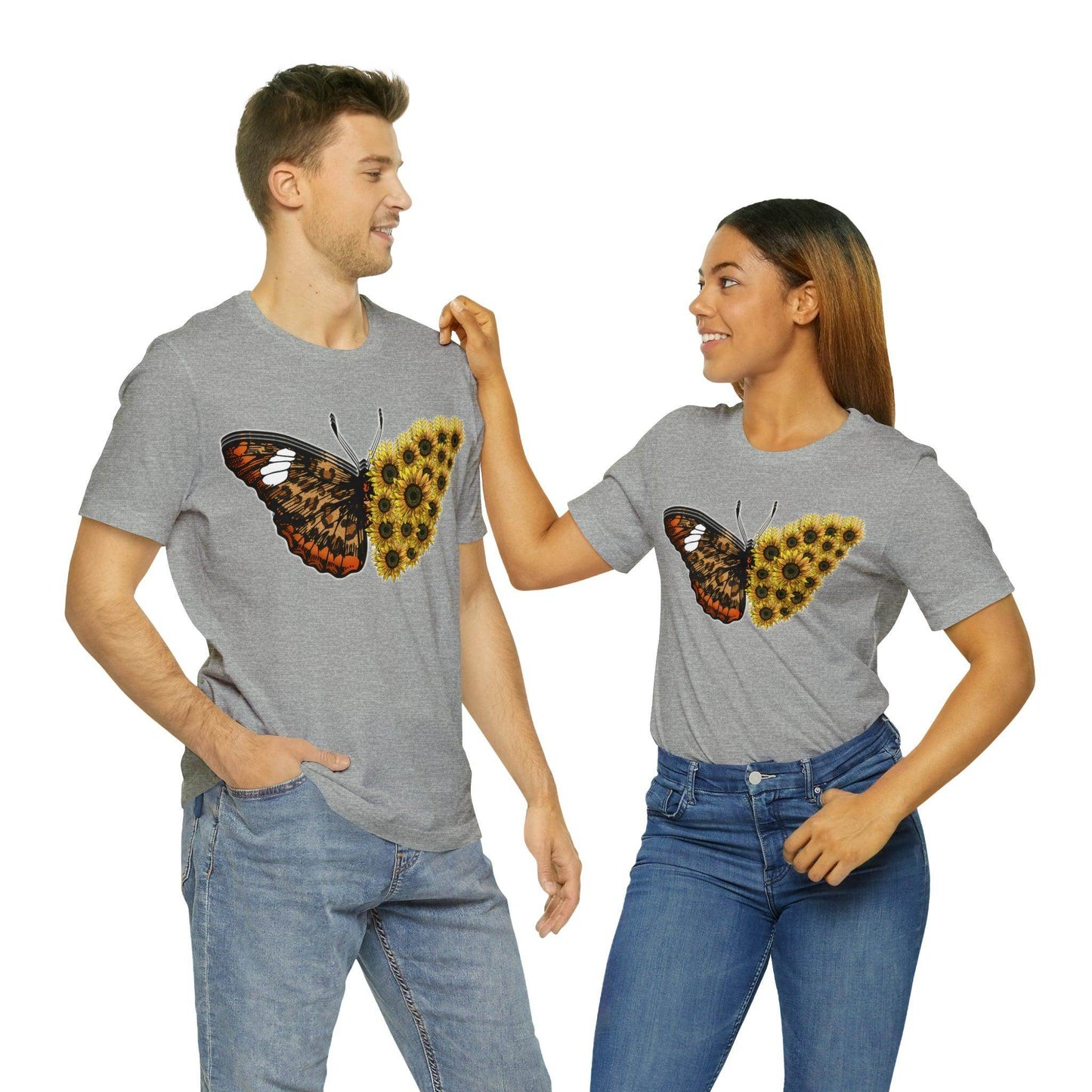 Butterfly Shirt, Sunflower Shirt, Insect Shirt Nature love T shirtFloral Tee Shirt, Flower Shirt, Garden Shirt, Womens Fall Summer shirt - Giftsmojo