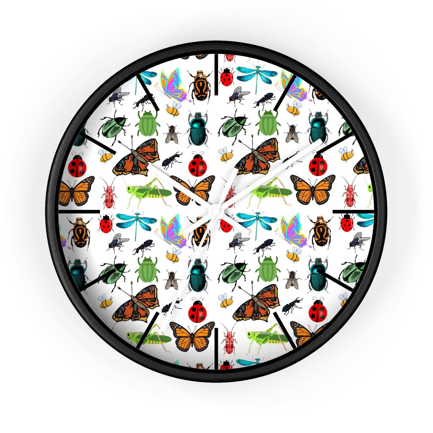 Bug Wall Clock Wall Clock Insects Wall Clock Home Decor Gift House Warming Gift - Unique Gift Farmhouse Clocks For Wall Living Room Bedroom - Giftsmojo