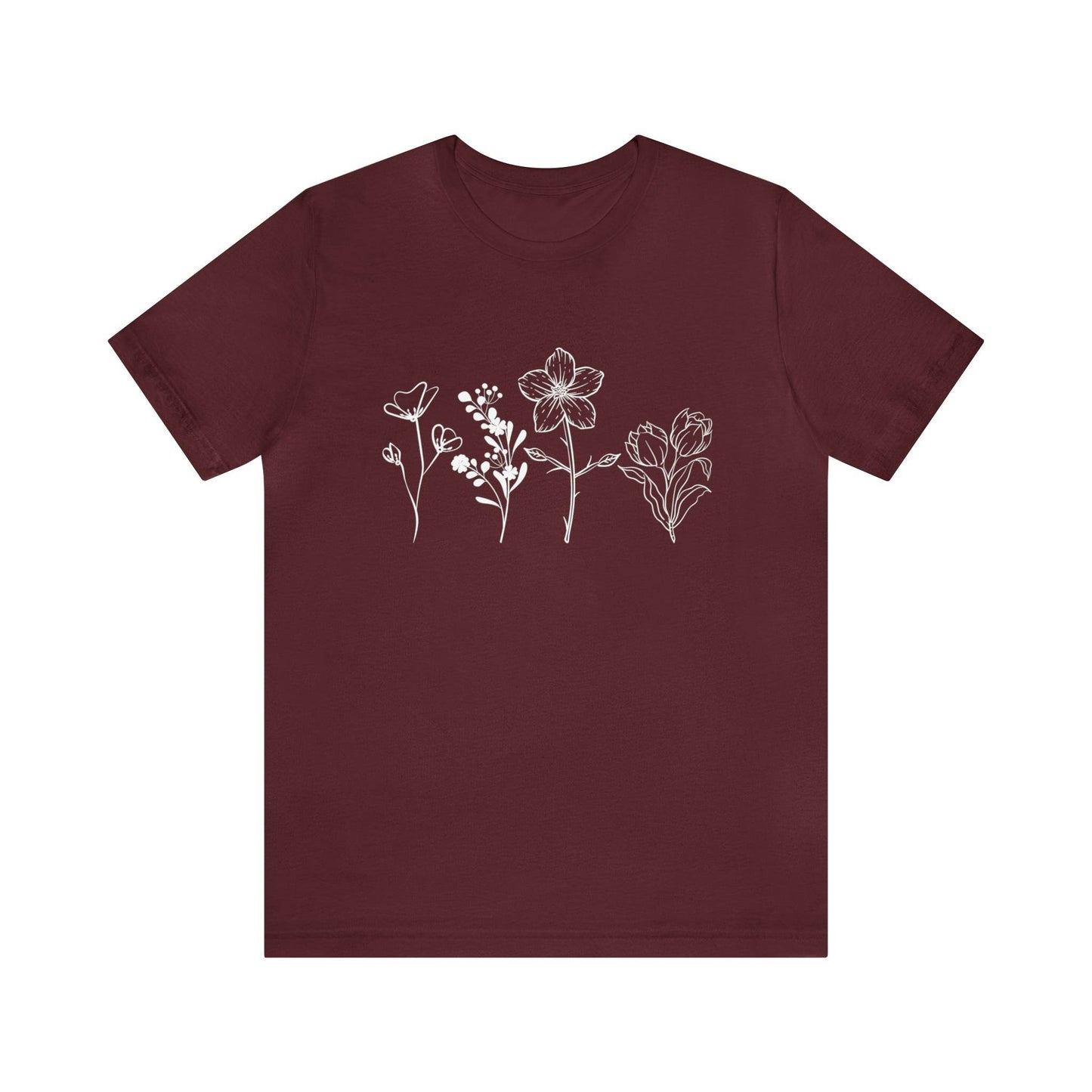Wildflower Tshirt, Wild Flowers Shirt, Floral Tshirt, Flower Shirt, Gift for Women, Ladies Shirts, Best Friend Gift, Plant Mom shirt Garden - Giftsmojo