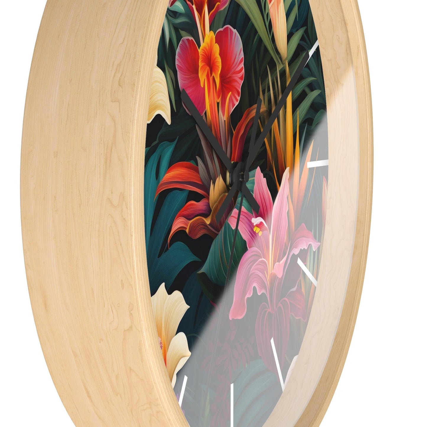 Wild Flower Wall Clock Flower Wall Clocks Home Clock Spring Clock Floral Clock Home Decor