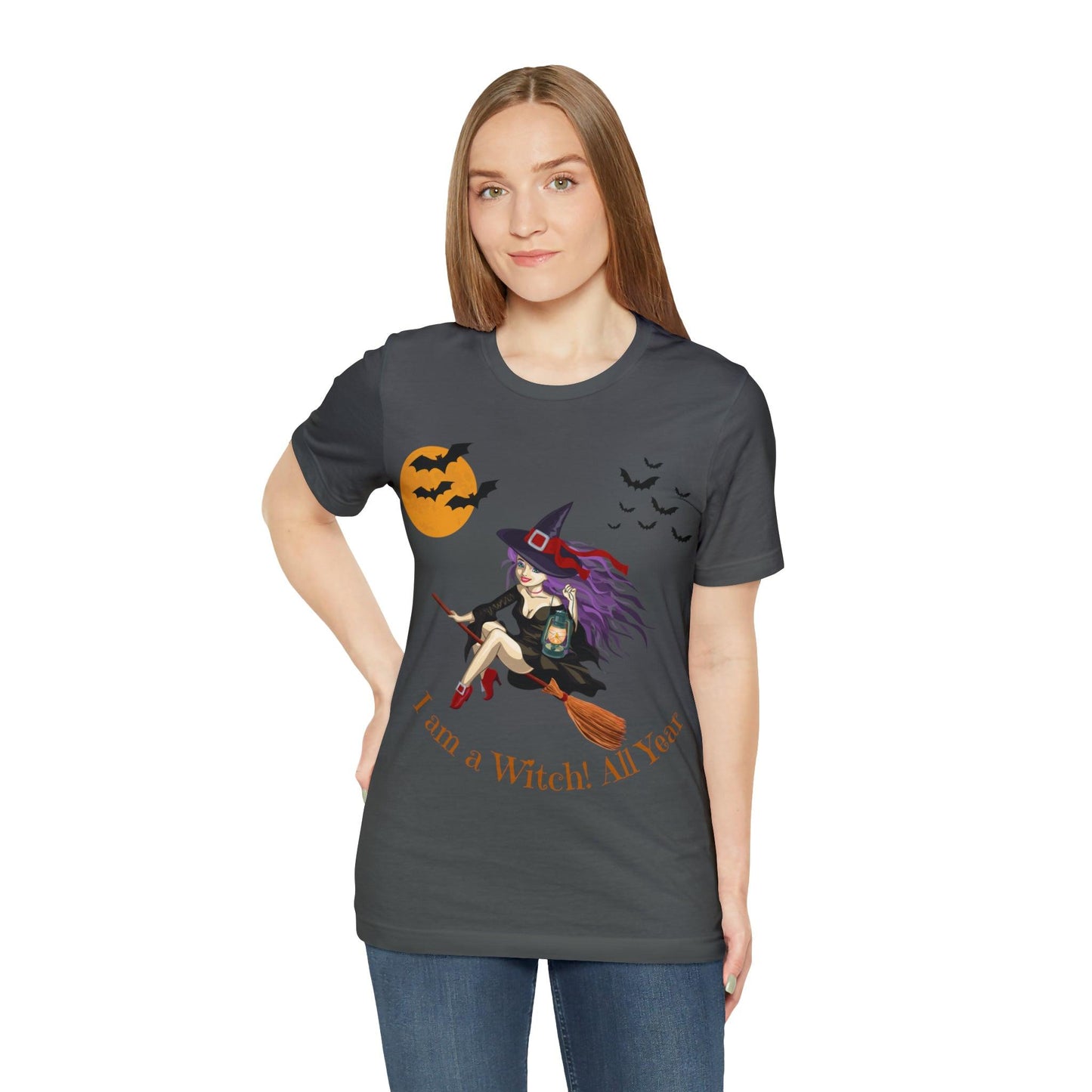 I am a witch All year Halloween Shirt,Vintage Witch Shirts Funny Witch Shirt Halloween Clothes Halloween Vibes Halloween Retro Halloween Outfit