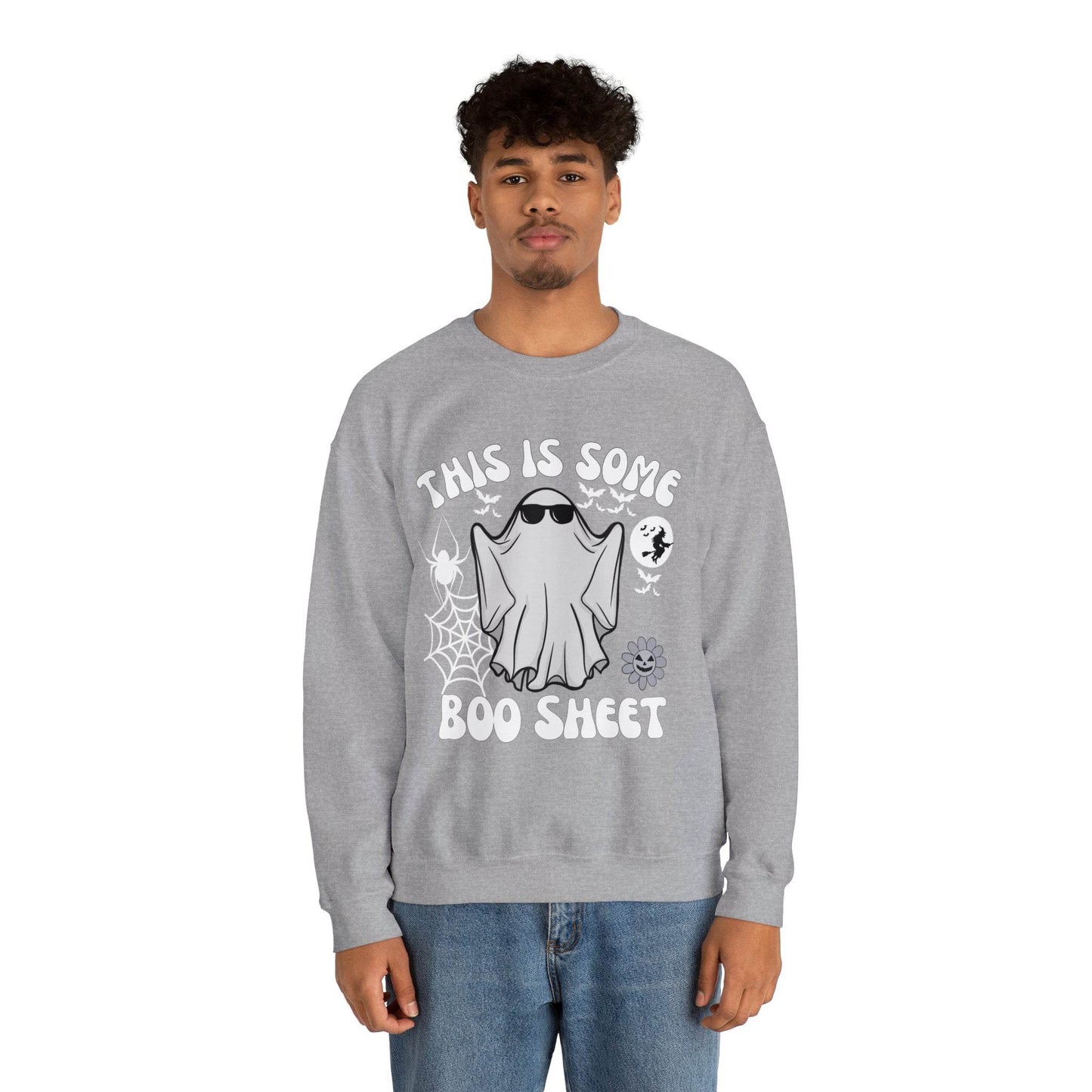 This Is Some Boo Sheet Ghost Sweatshirt Cute Ghost Sweatshirt Boo Ghost Sweatshirt Gift Shirt Funny Halloween Shirt Spooky Season Shirt - Giftsmojo