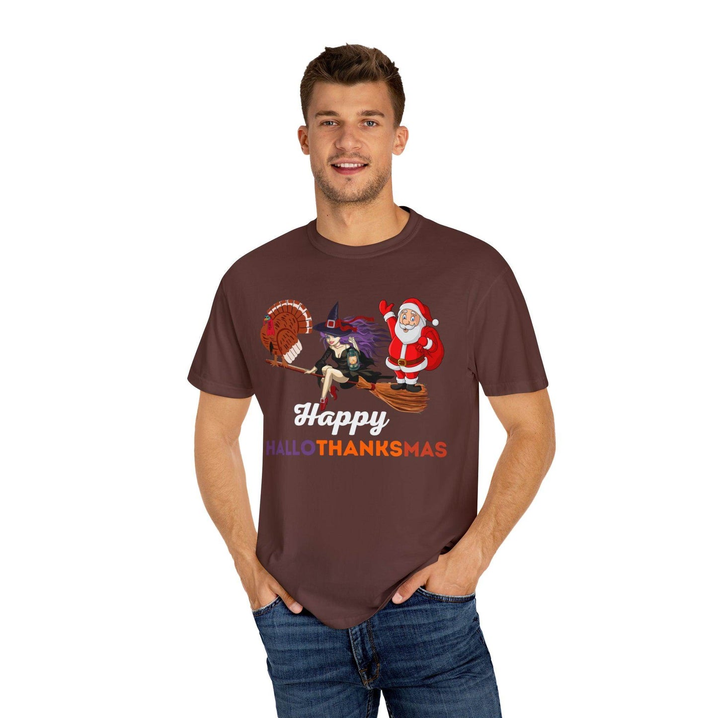 Happy HALLOTHANKSMAS Gift for Fall Halloween Thanksgiving Christmas Gift - Giftsmojo