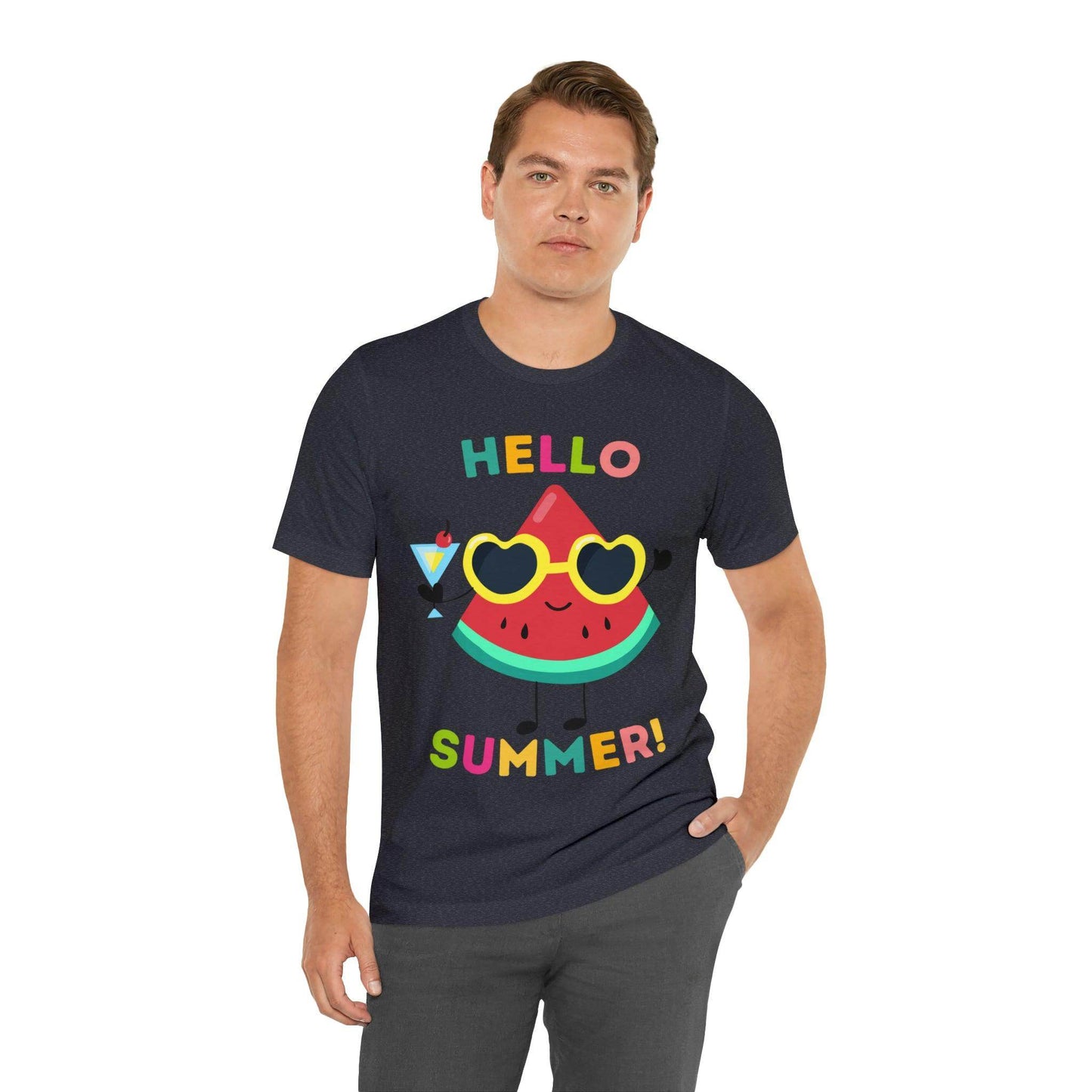 Hello Summer Shirt, Funny Summer Casual Top Tee,Unisex Summer Tshirt Ladies - Giftsmojo
