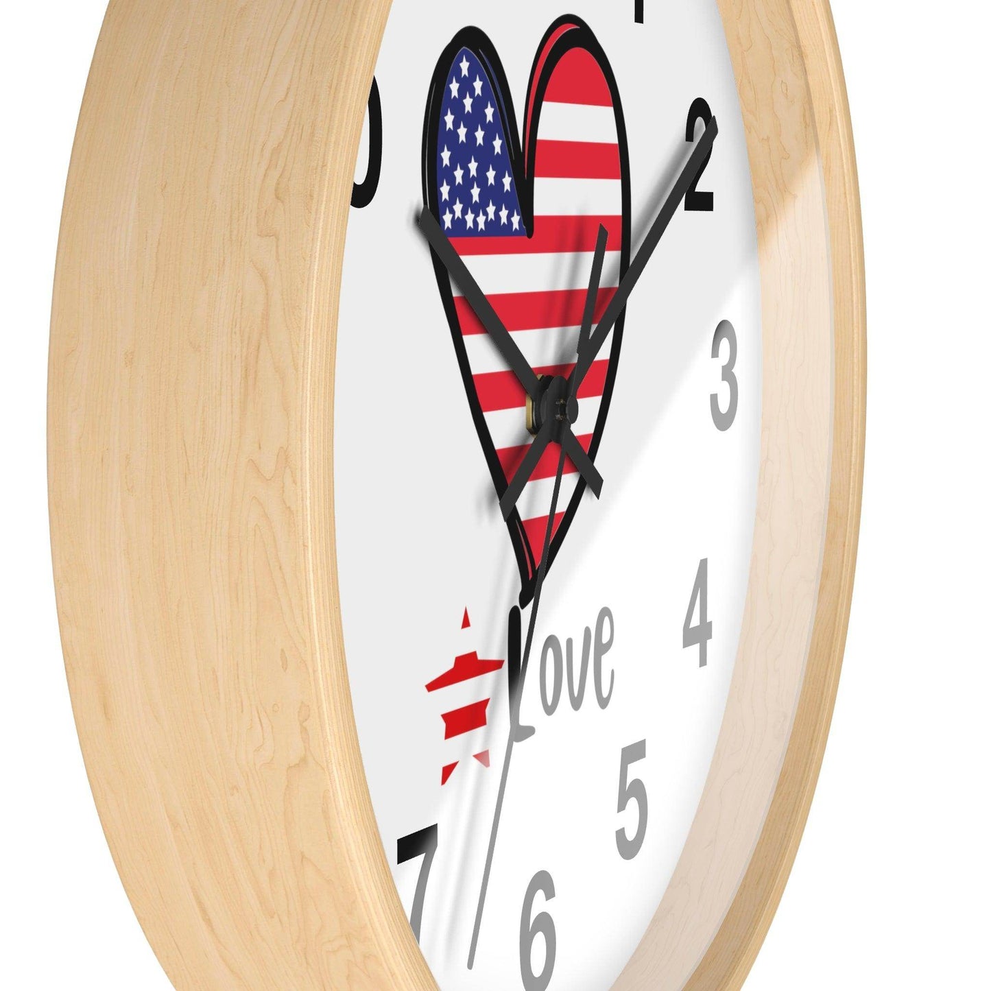USA Flag Wall Clock, Home Decor gift, House Warming Gift, New Home Gift, Patriotic Gift for Americans Office Clock School Clock Home Clock - Giftsmojo