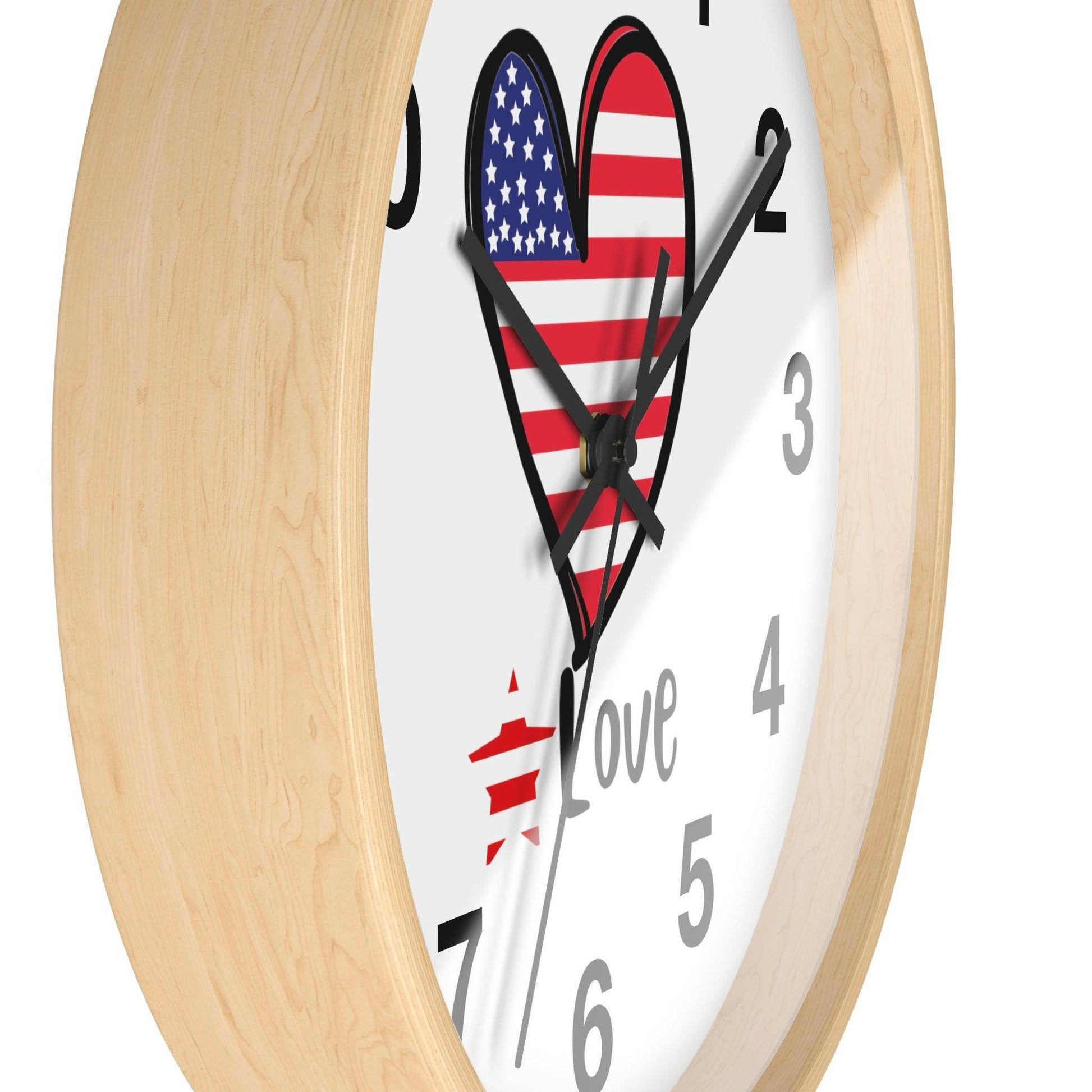 USA Flag Wall Clock, Home Decor gift, House Warming Gift, New Home Gift, Patriotic Gift for Americans Office Clock School Clock Home Clock - Giftsmojo