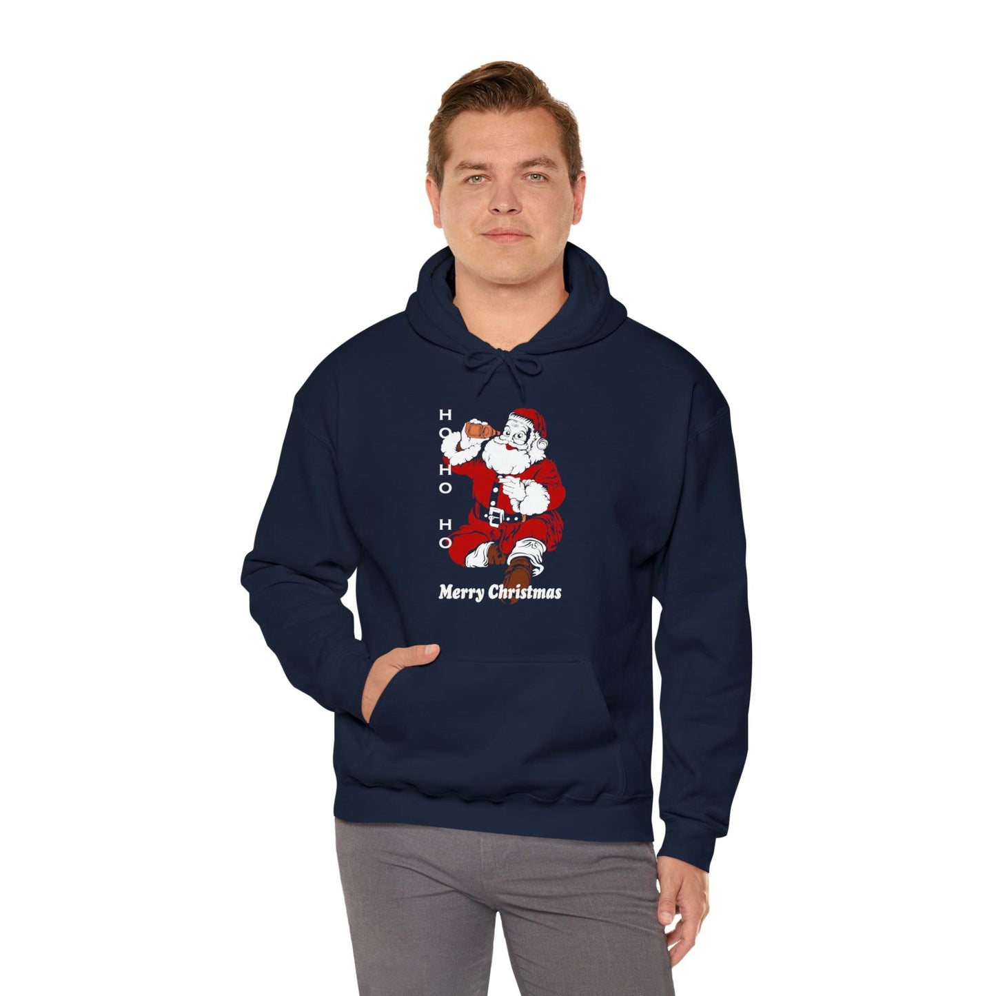 Ho HO Ho Merry Christmas Unisex Heavy Blend Hooded Sweatshirt Christmas Shirt Hoodie - Giftsmojo