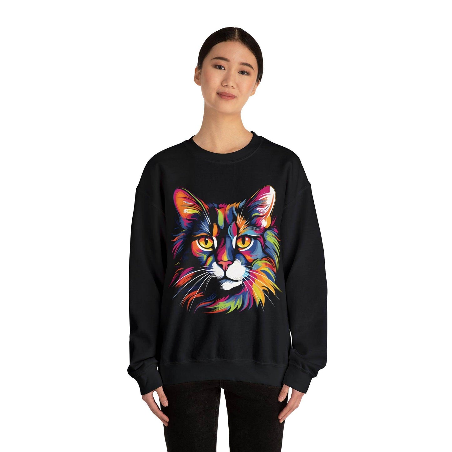 Retro Cat Lover Sweater Animal Lover Gift Cute Cat Mom Gift Cat Lover Gift Vintage Cat Mom Sweatshirt Cat Sweatshirt Cat Crewneck Sweatshirt - Giftsmojo