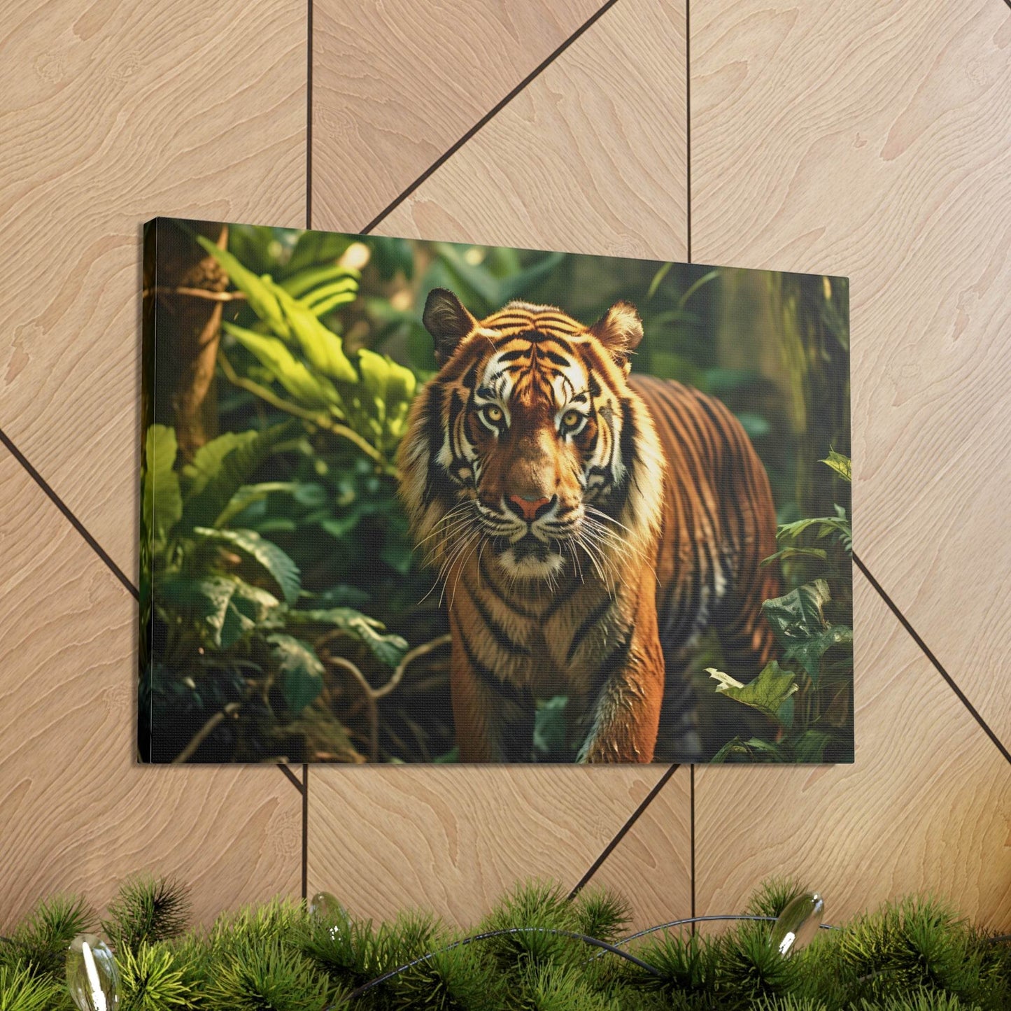 Tiger In Nature Art Canvas Gallery Wraps Tiger Print Large Canvas Art Animal Wall Art minimalist Wall Art Lover Gift - Giftsmojo