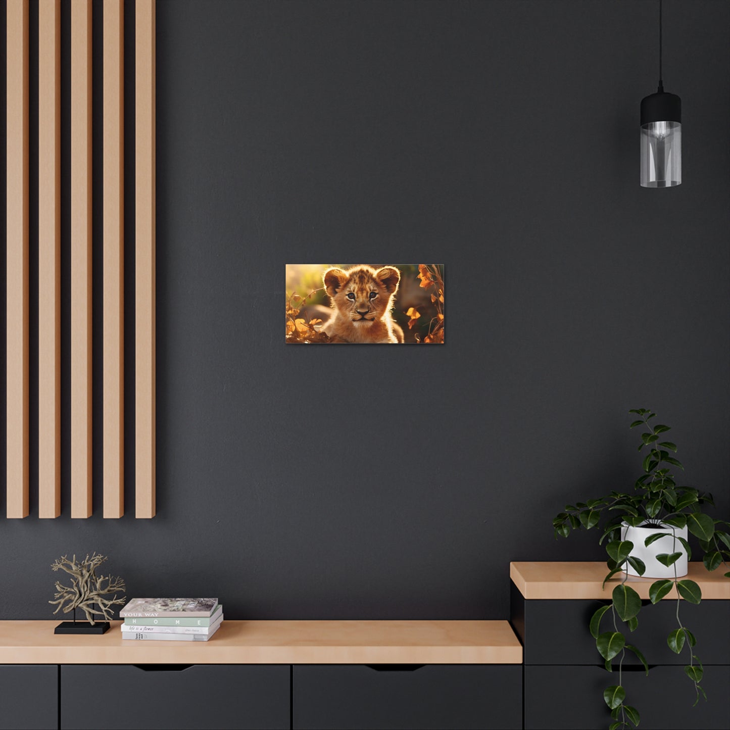 Baby Lion Cub Print Animal Nature Art Safari Nursery Canvas Gallery Wraps Baby Lion Print Large Canvas Art Animal Wall Art Lover Gift