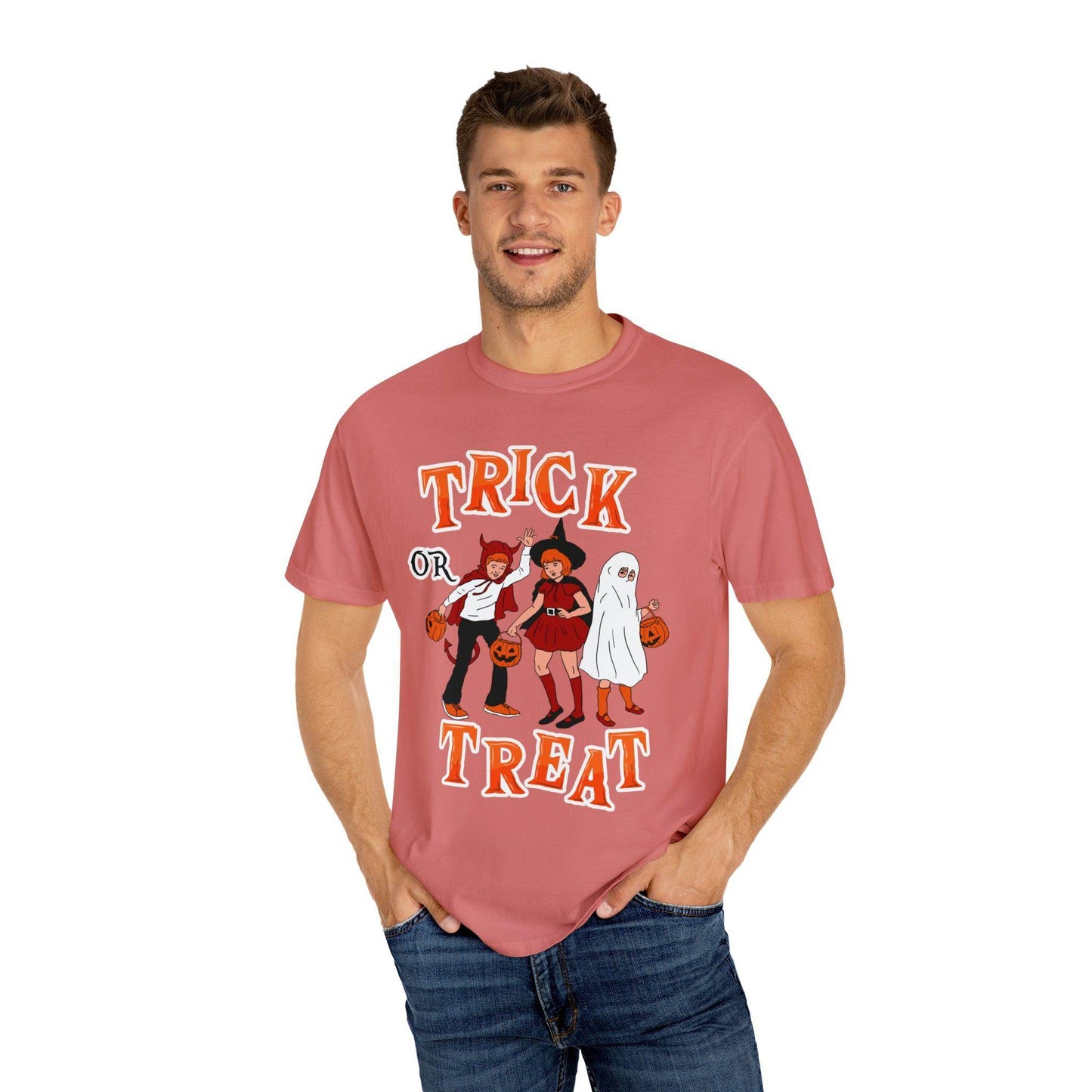 Halloween Party Shirt Retro Halloween Tshirt, Trick or Treat Shirt Vintage Shirt Halloween Shirt Cute Spooky Shirt, Halloween Gift Halloween T-shirt - Giftsmojo