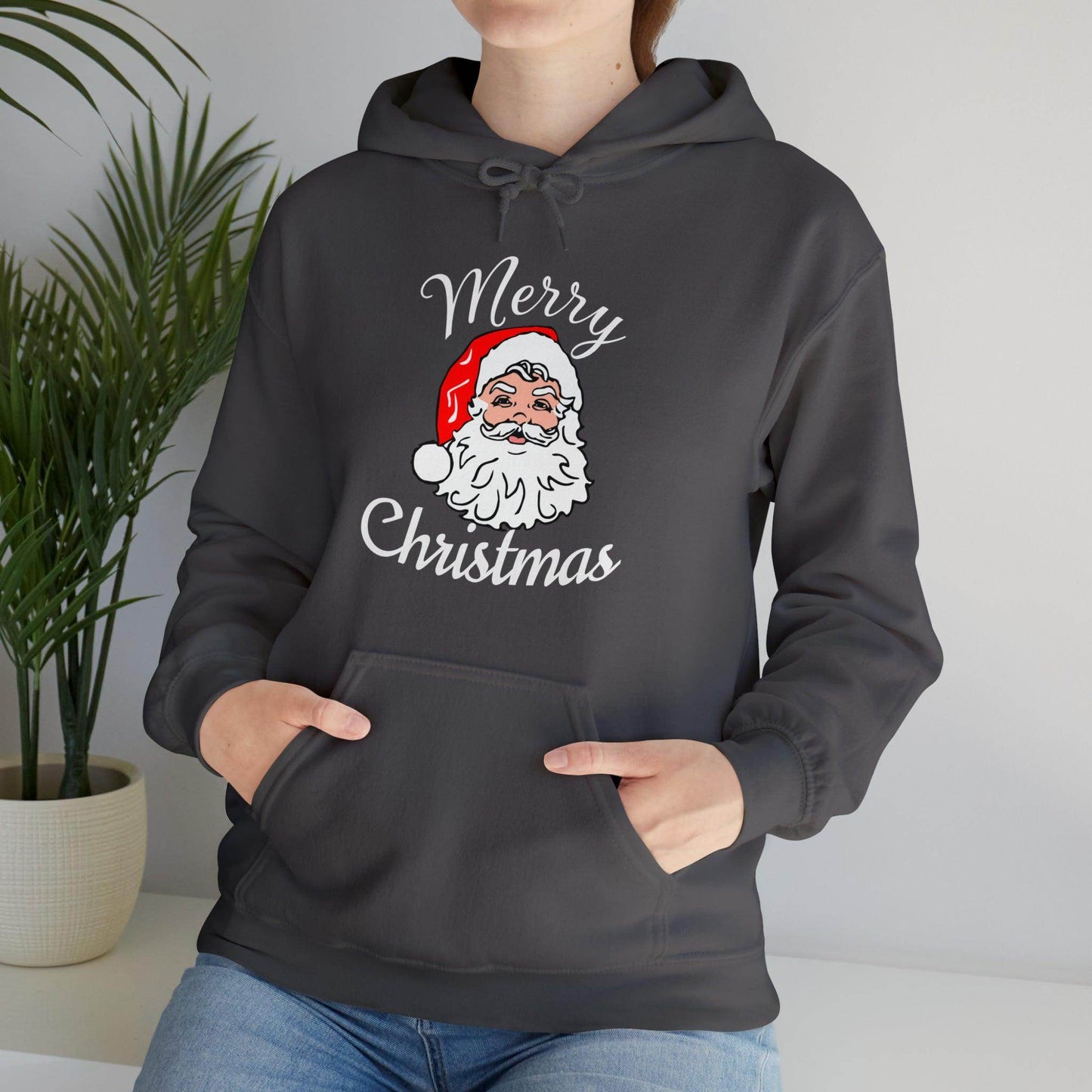 Santa Hoodie, Merry Christmas Hooded Sweatshirt, Christmas Shirt, Christmas Gift - Giftsmojo