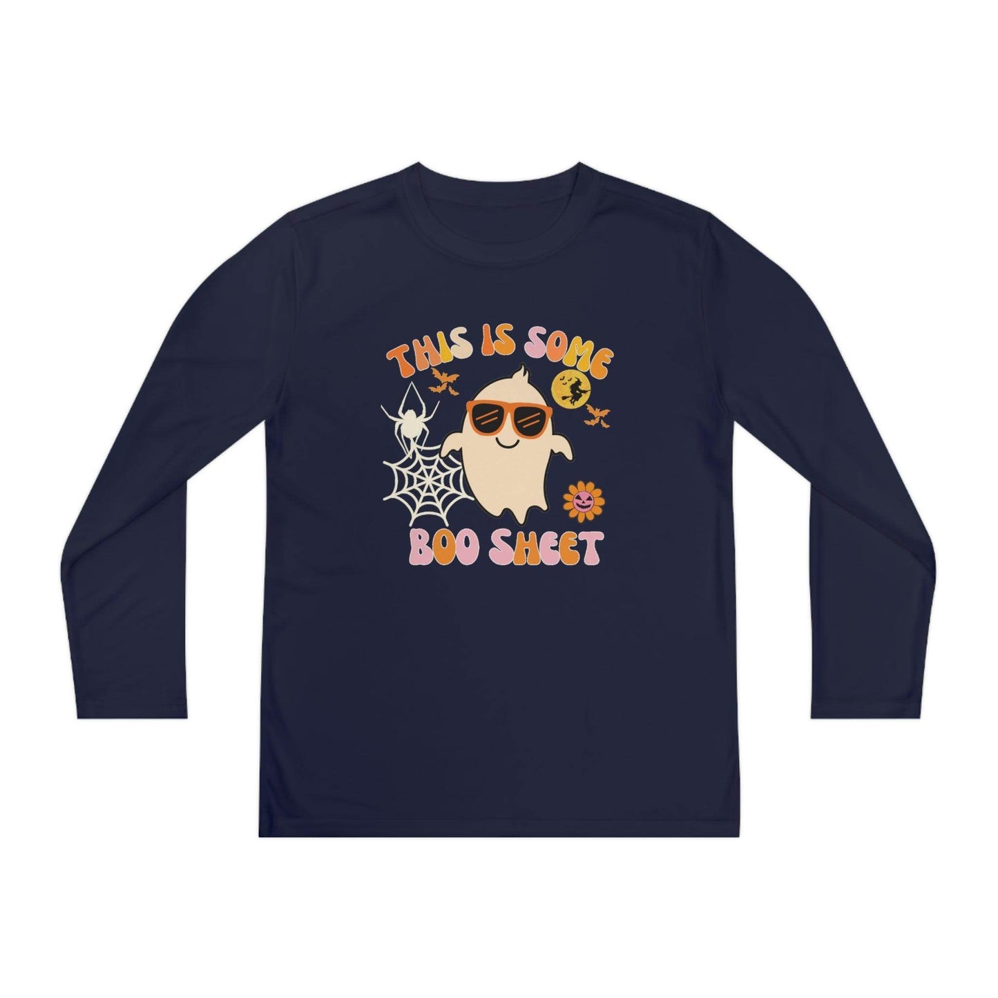 This is Some Boo Sheet Youth Halloween Costume Long Sleeve Competitor Tee Boo Sheet Halloween Shirt - Giftsmojo