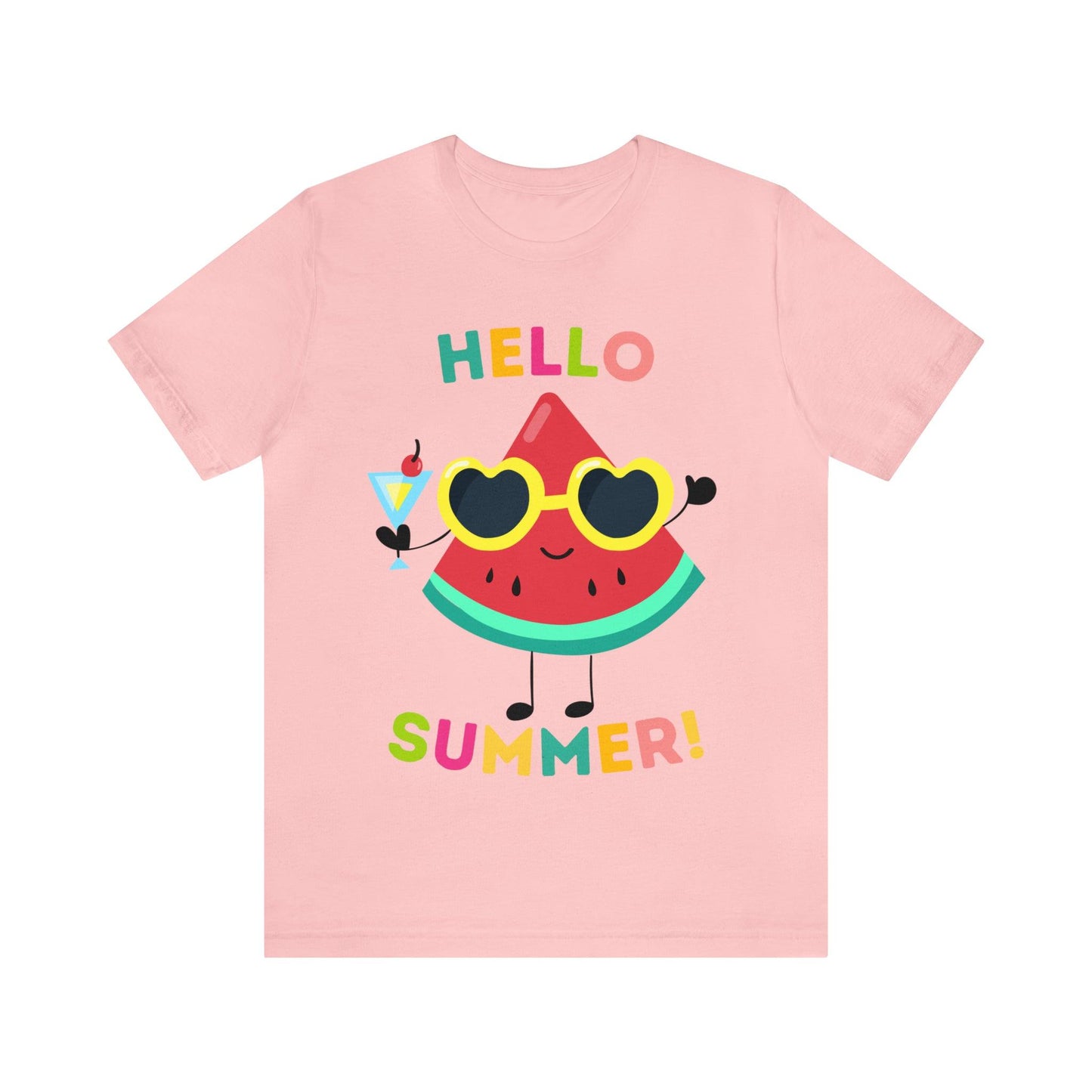 Hello Summer Shirt, Funny Summer Casual Top Tee,Unisex Summer Tshirt Ladies