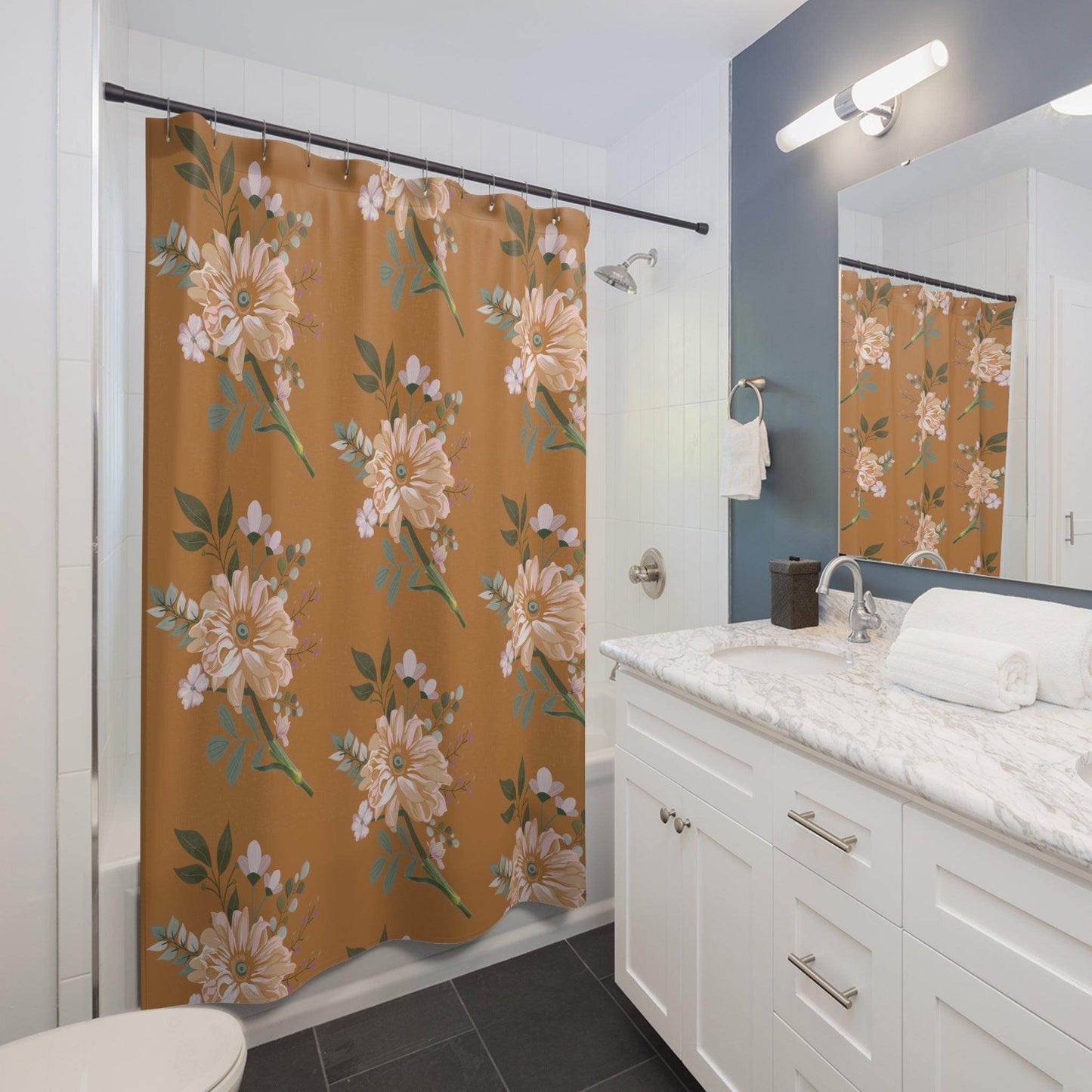 Farmhouse Floral curtains Boho shower curtains tropical shower curtains Kids Shower Curtain, - Giftsmojo