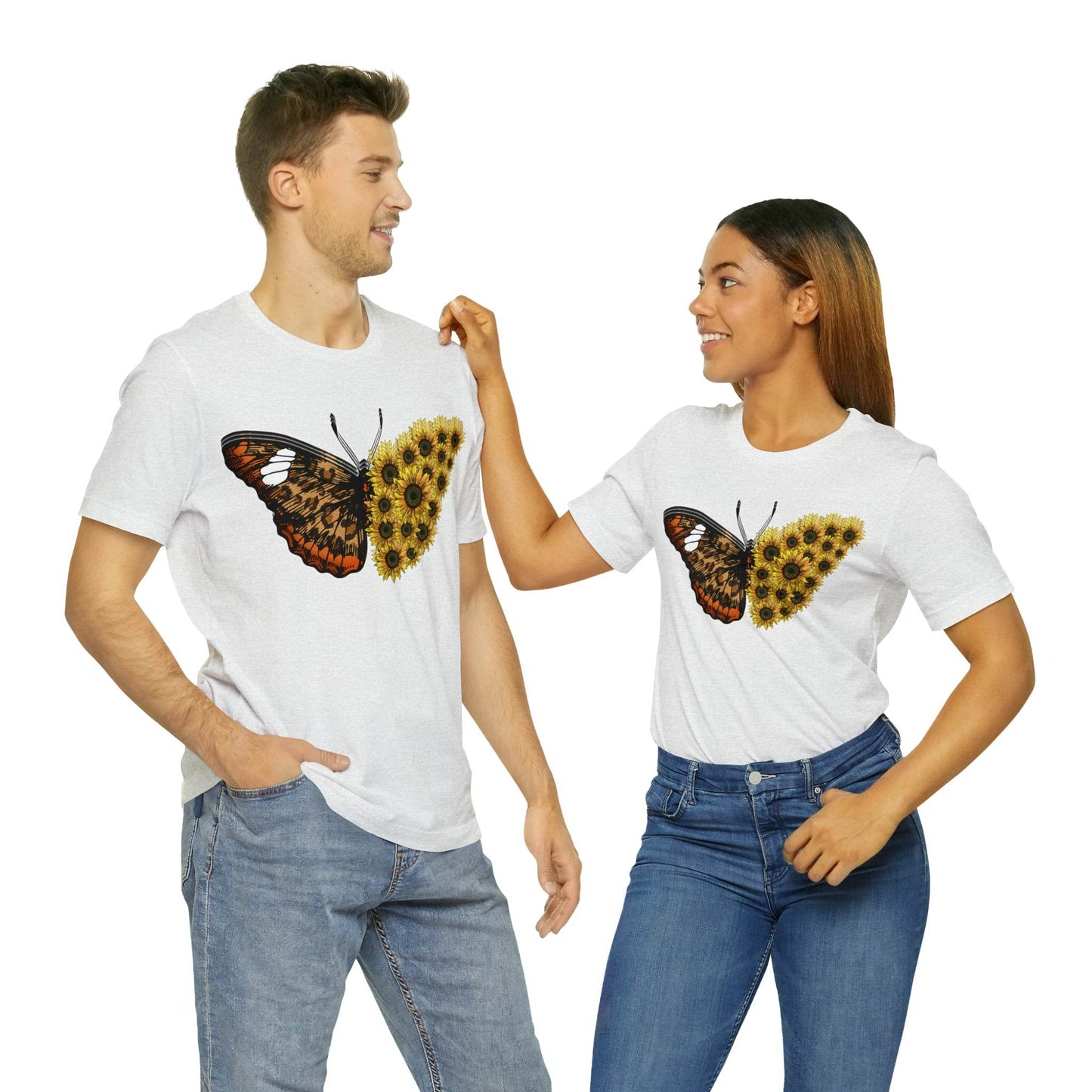 Butterfly Shirt, Sunflower Shirt, Insect Shirt Nature love T shirtFloral Tee Shirt, Flower Shirt, Garden Shirt, Womens Fall Summer shirt - Giftsmojo