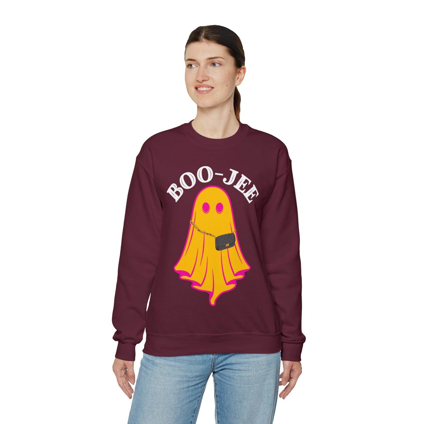 Boo-Jee Sweatshirt, Boo Halloween Sweatshirt, Spooky Ghost Sweatshirt, Boo Jee Shirt, Halloween Ghost Sweatshirt, Halloween Boo Shirt - Giftsmojo