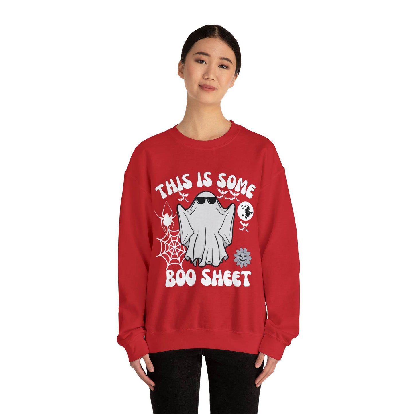This Is Some Boo Sheet Ghost Sweatshirt Cute Ghost Sweatshirt Boo Ghost Sweatshirt Gift Shirt Funny Halloween Shirt Spooky Season Shirt - Giftsmojo