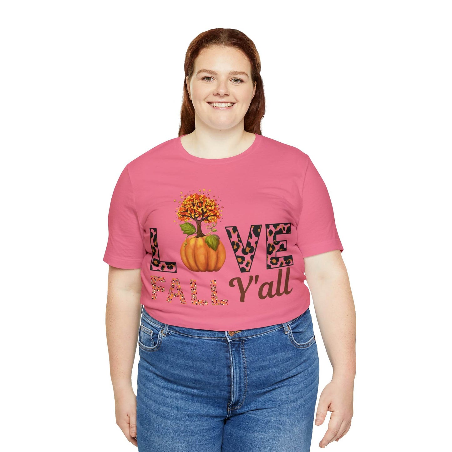 Leopard Print Love Fall Y'all shirt, Autumn Shirt, Fall shirt, Fall Gift - Giftsmojo