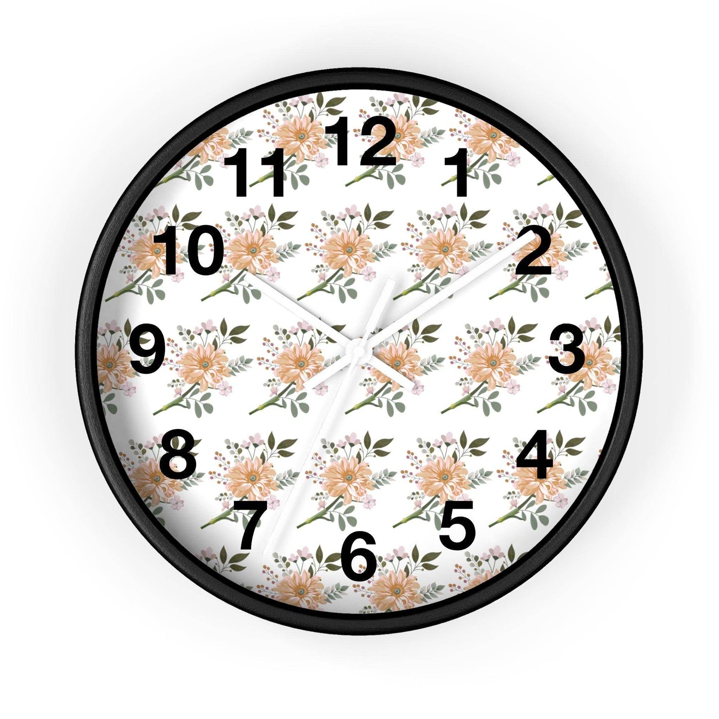 Flower wall clock, Wall clock. Floral Wall Clock, Home decor gift, House Warming gift, unique Gift, Mom gift - Giftsmojo
