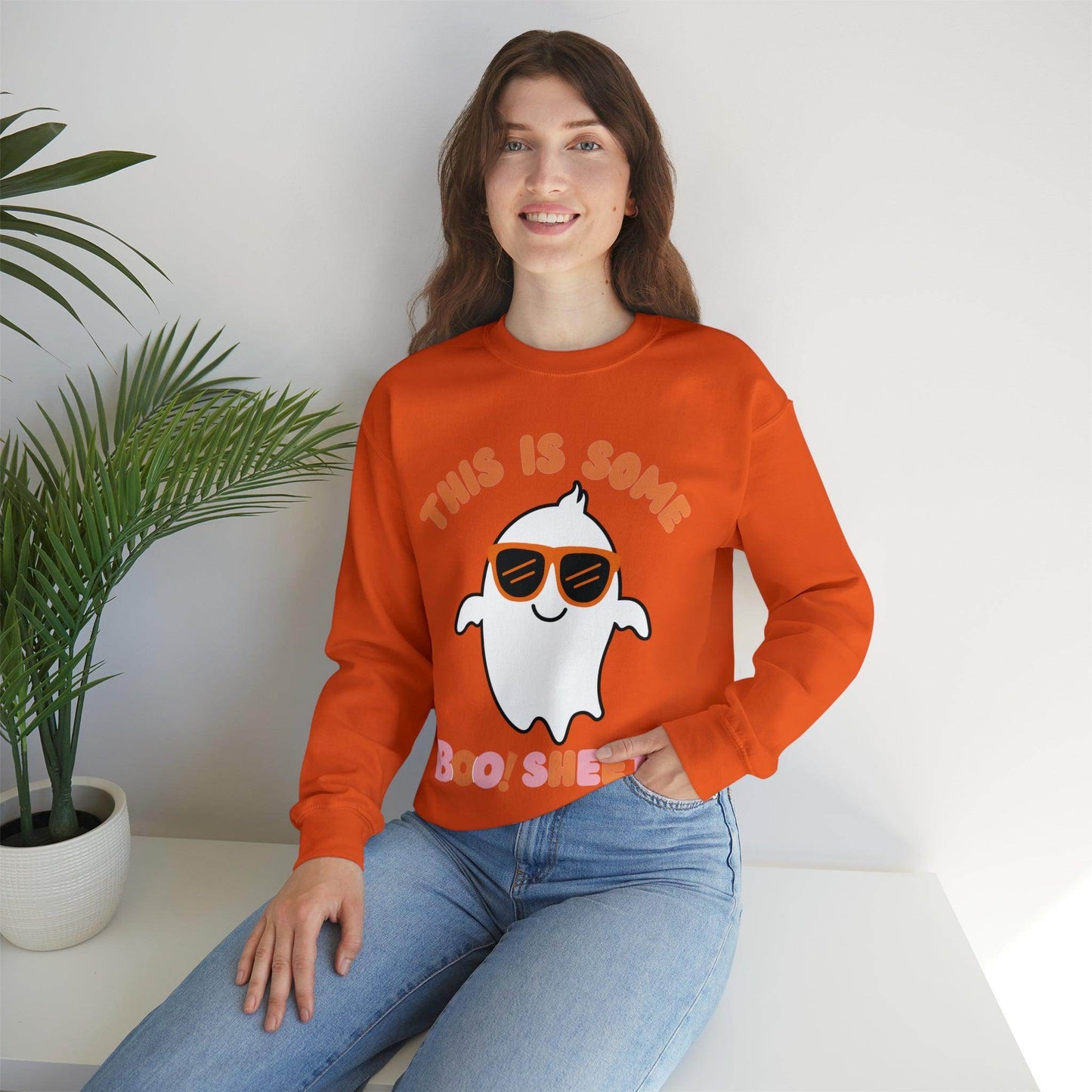 This Is Some Boo Sheet Ghost Sweatshirt Cute Ghost Sweatshirt Boo Ghost Sweatshirt Gift Shirt Funny Halloween Shirt Spooky Season Shirt - Giftsmojo