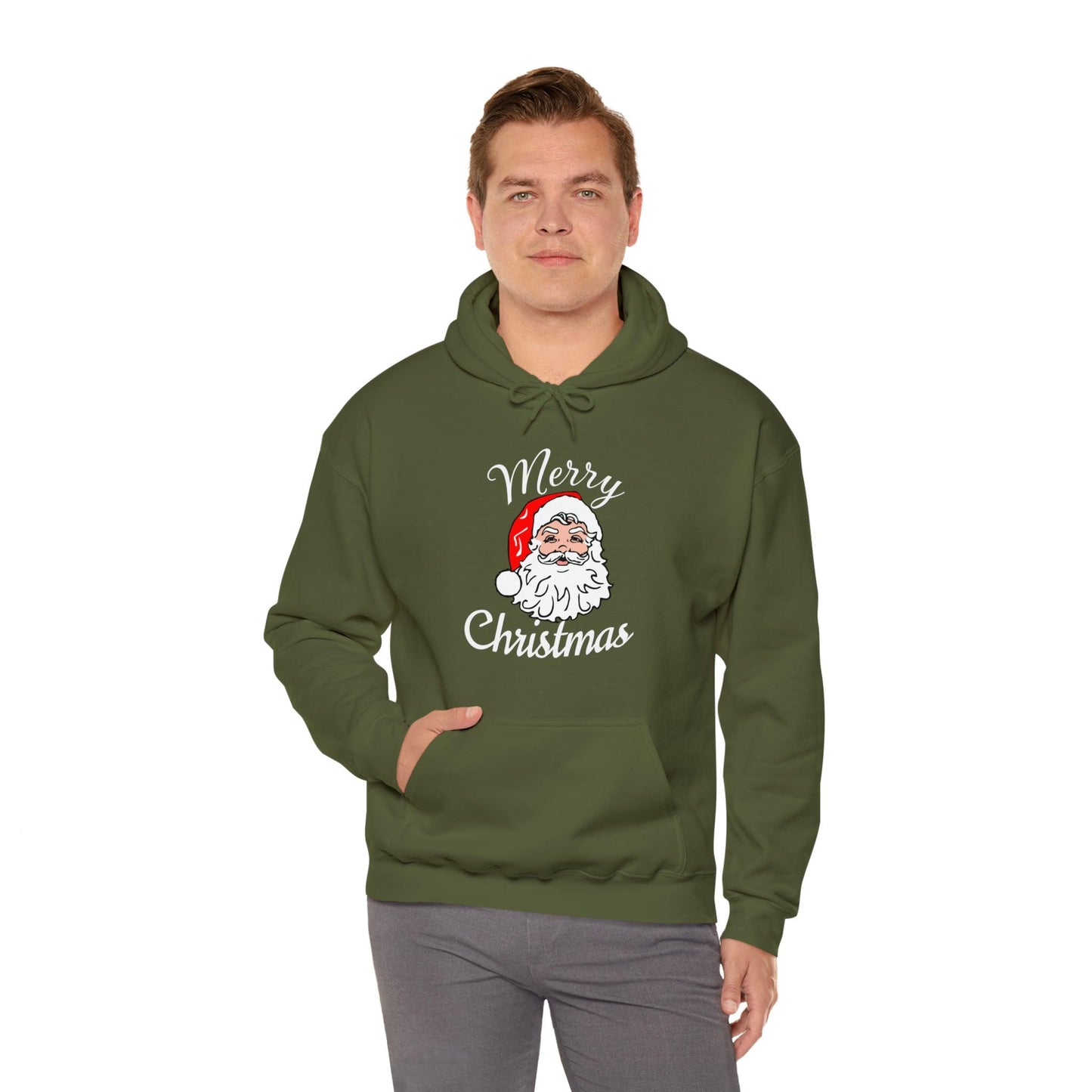Santa Hoodie, Merry Christmas Hooded Sweatshirt, Christmas Shirt, Christmas Gift