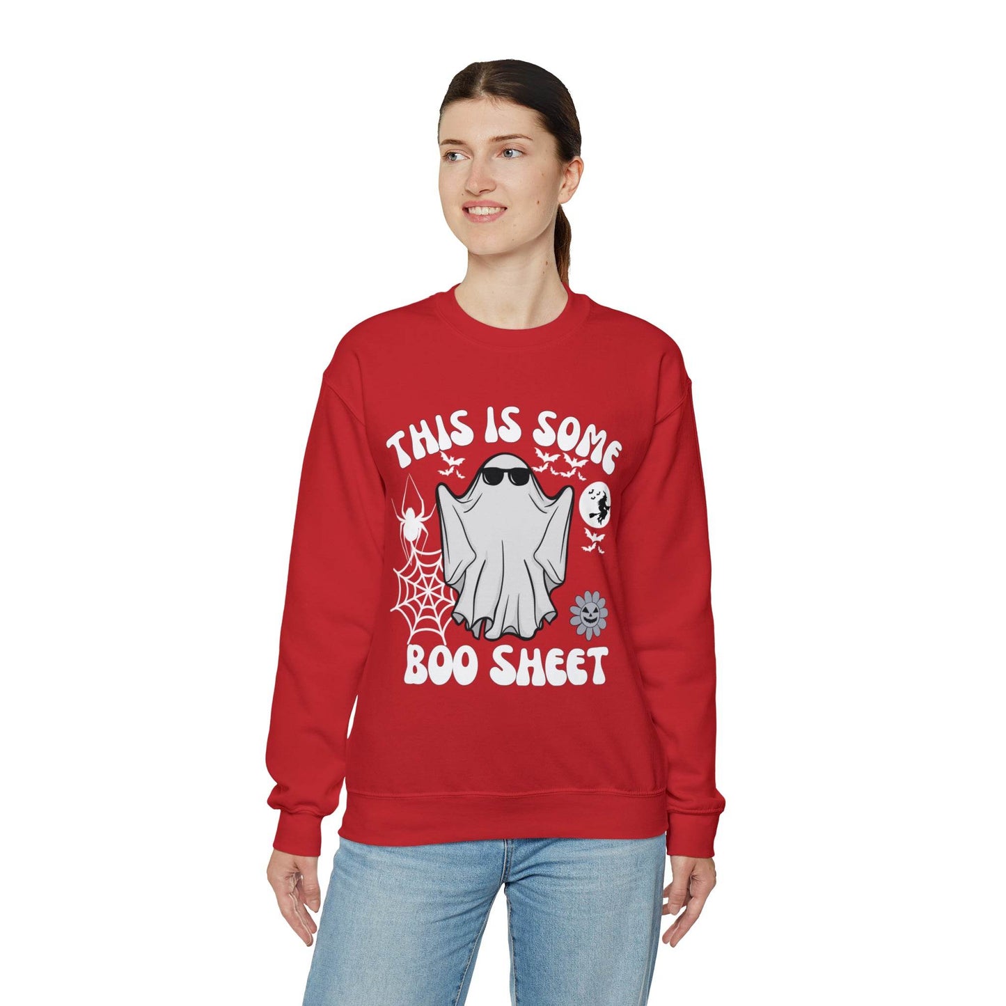 This Is Some Boo Sheet Ghost Sweatshirt Cute Ghost Sweatshirt Boo Ghost Sweatshirt Gift Shirt Funny Halloween Shirt Spooky Season Shirt - Giftsmojo
