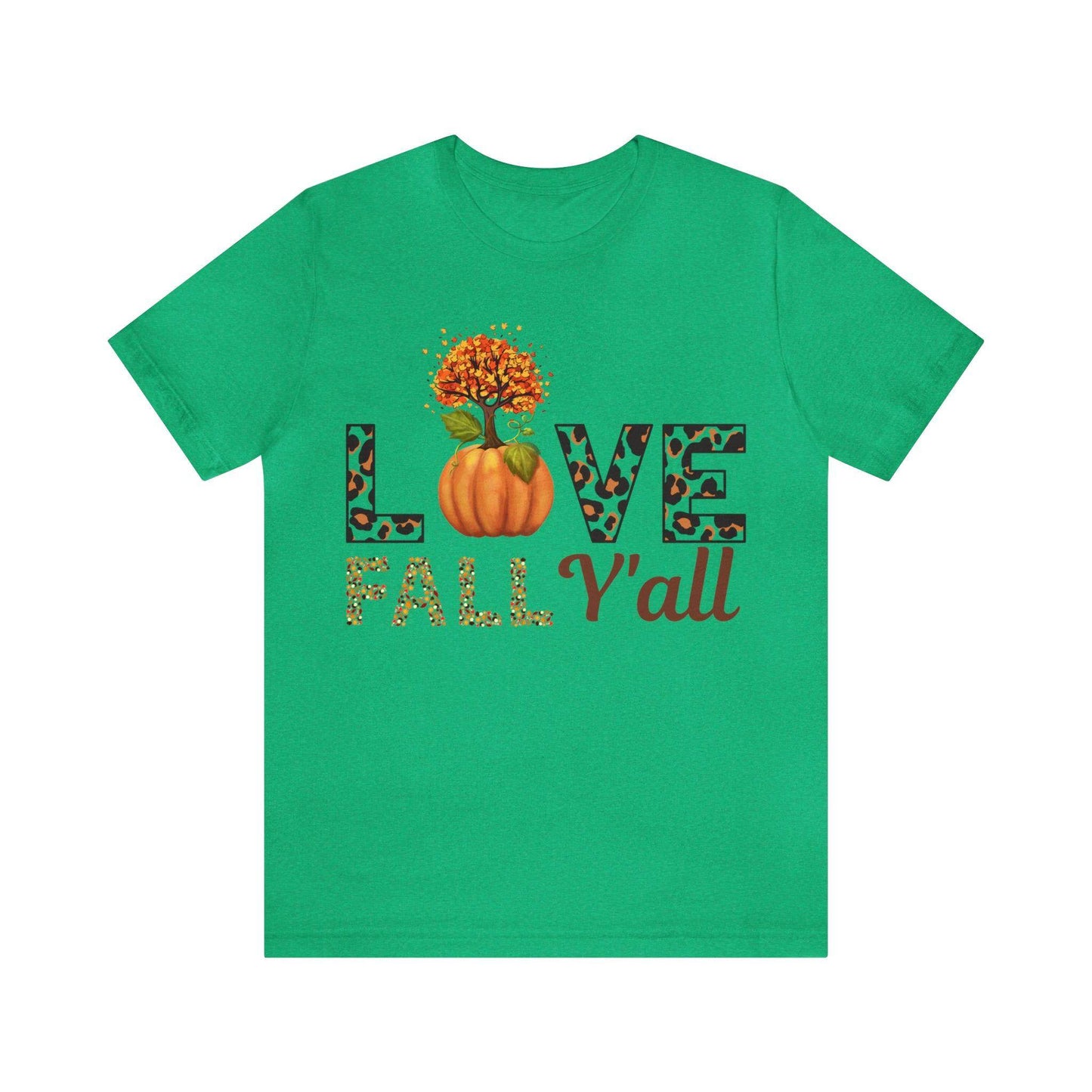 Leopard Print Love Fall Y'all shirt, Autumn Shirt, Fall shirt, Fall Gift - Giftsmojo