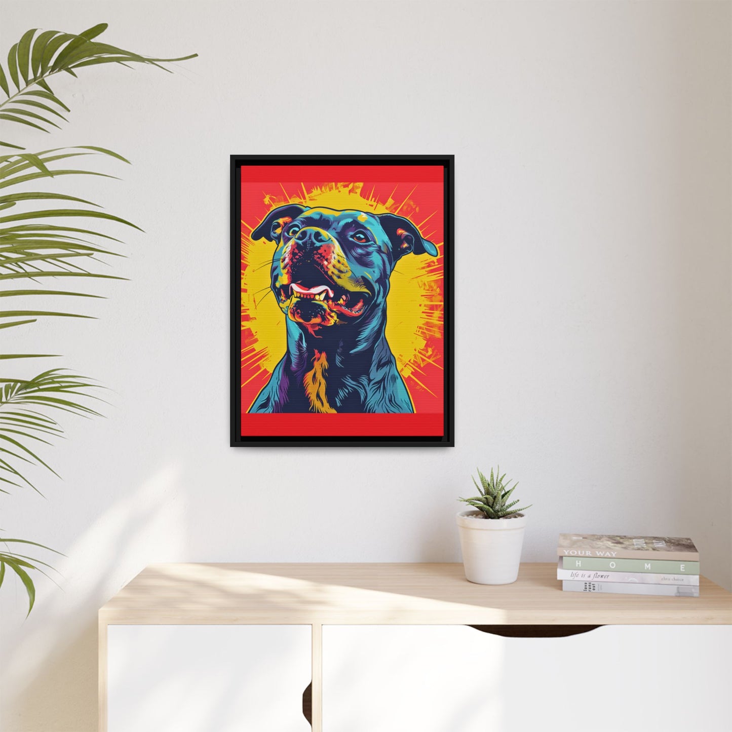 Dog Wall Art Framed Canvas Wall Art Print