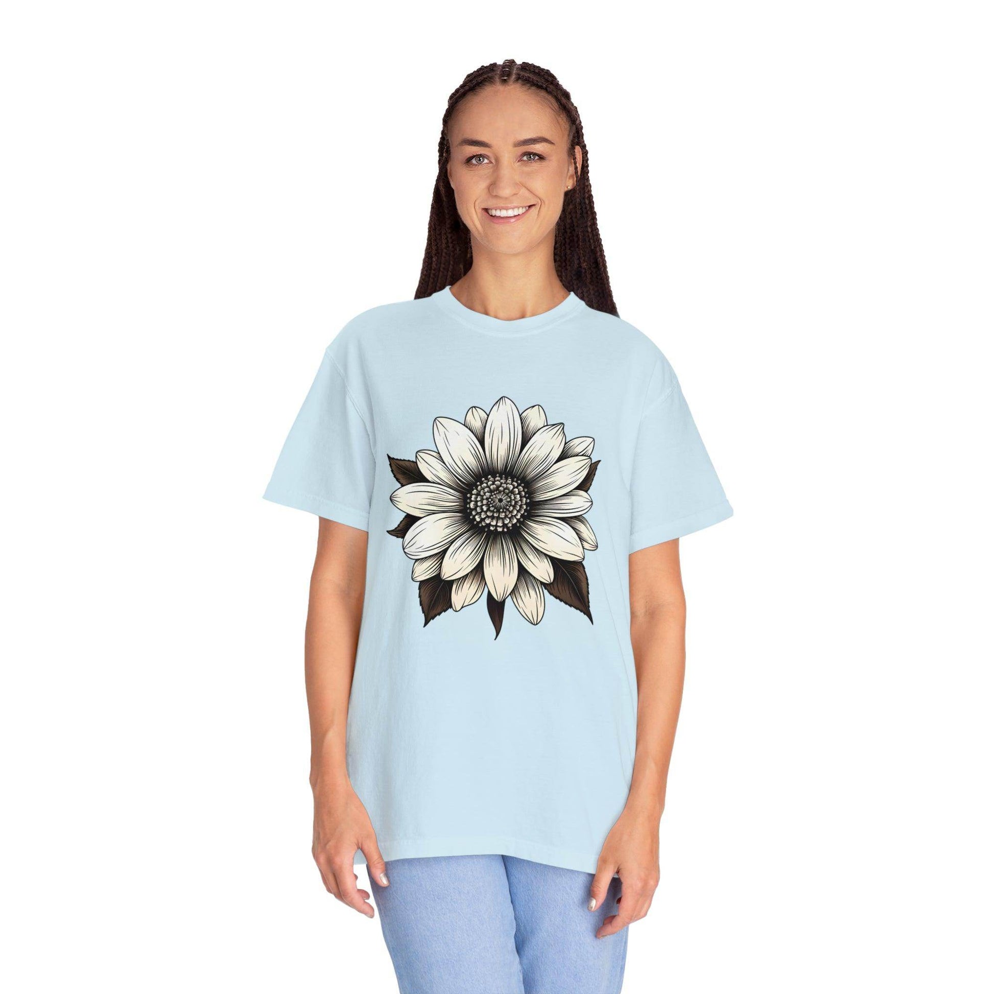 Sunflower Shirt Flower Shirt Aesthetic Women Top Floral Graphic Tee Floral Shirt Flower T-shirt, Wild Flower Shirt Gift For Her - Giftsmojo