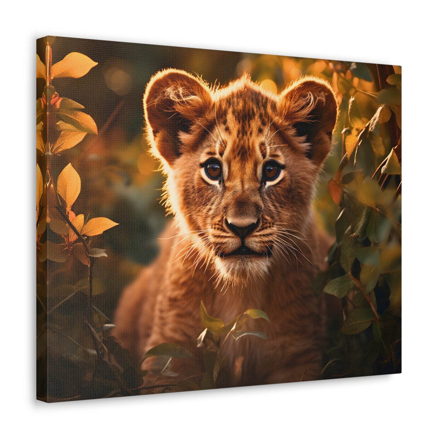 Baby Lion Cub Print Animal Nature Art Safari Nursery Canvas Gallery Wraps Baby Lion Print Large Canvas Art Animal Wall Art Lover Gift - Giftsmojo