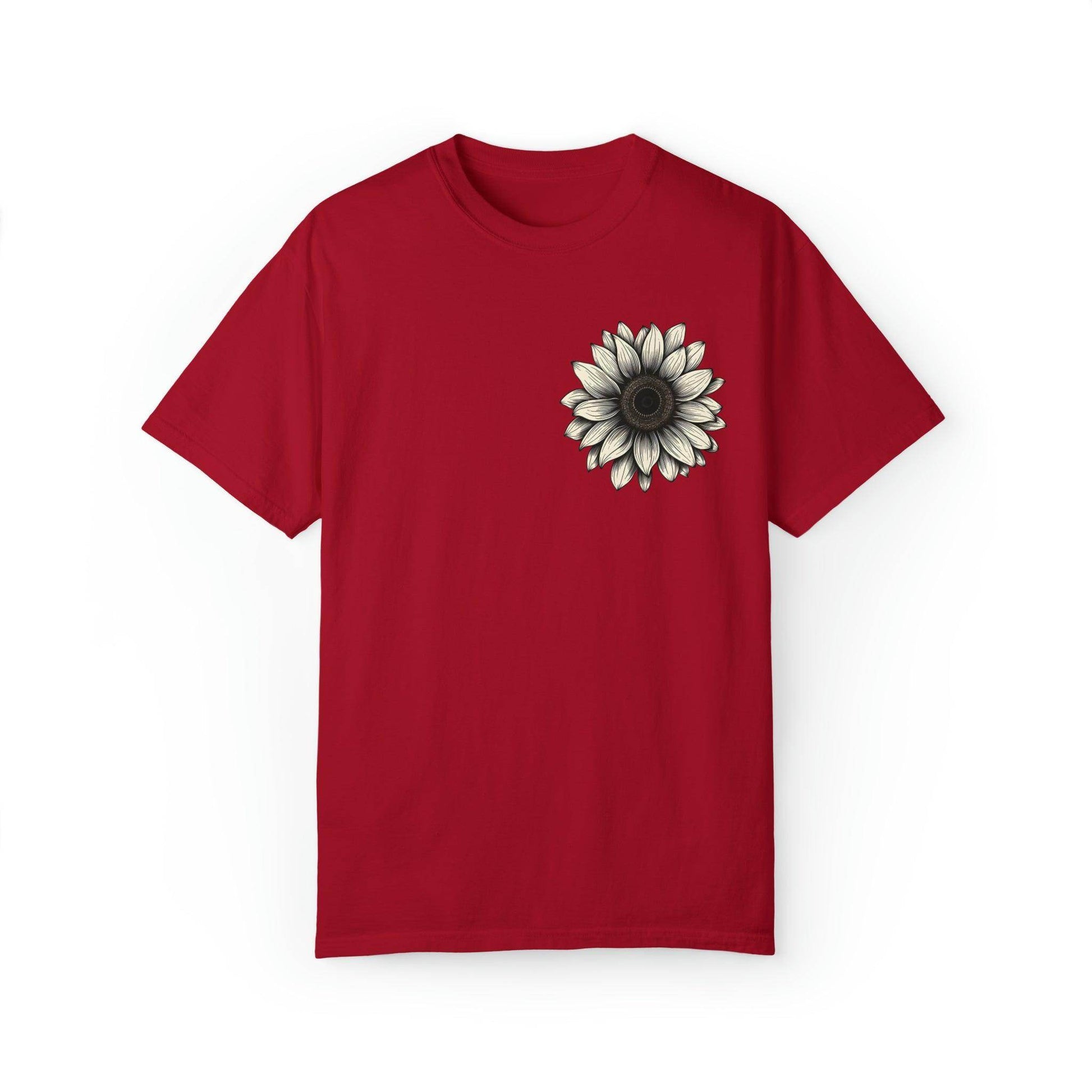 Women Sunflower Shirt Flower Shirt Aesthetic, Floral Graphic Tee Floral Shirt Flower T-shirt, Wild Flower Shirt Gift For Her Wildflower T-shirt - Giftsmojo