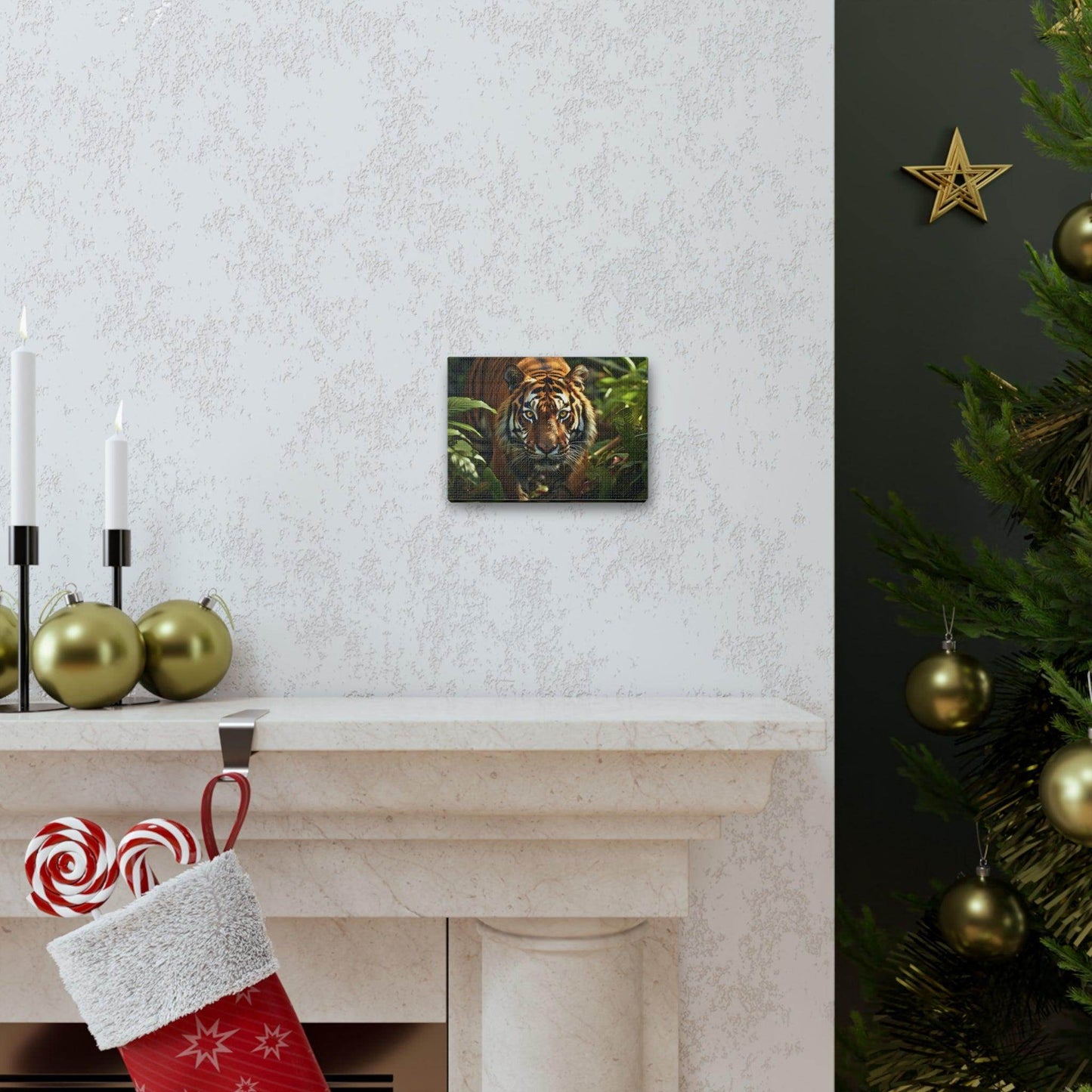 Tiger In Nature Art Canvas Gallery Wraps Tiger Print Large Canvas Art Animal Wall Art minimalist Wall Art Lover Gift - Giftsmojo