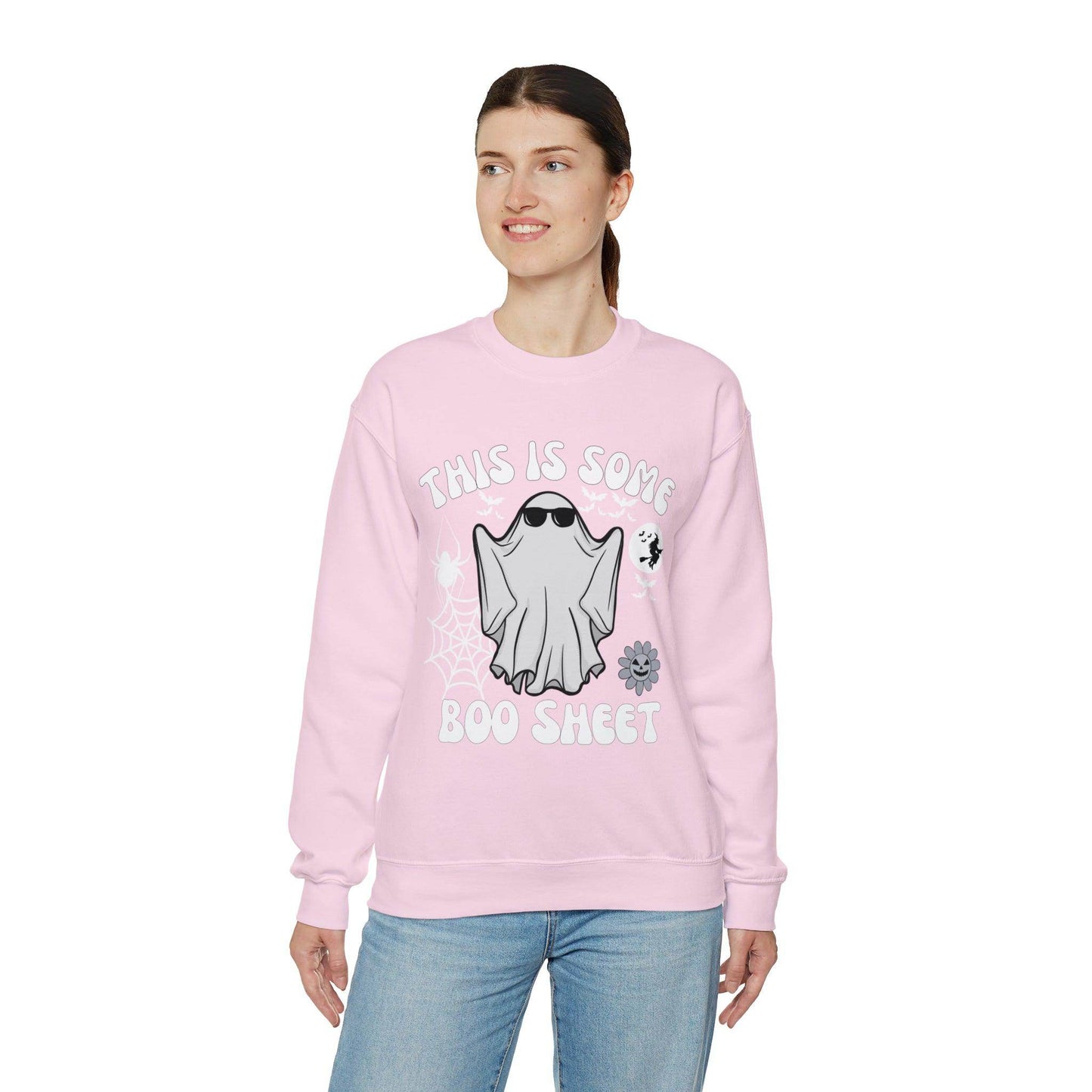 This Is Some Boo Sheet Ghost Sweatshirt Cute Ghost Sweatshirt Boo Ghost Sweatshirt Gift Shirt Funny Halloween Shirt Spooky Season Shirt - Giftsmojo