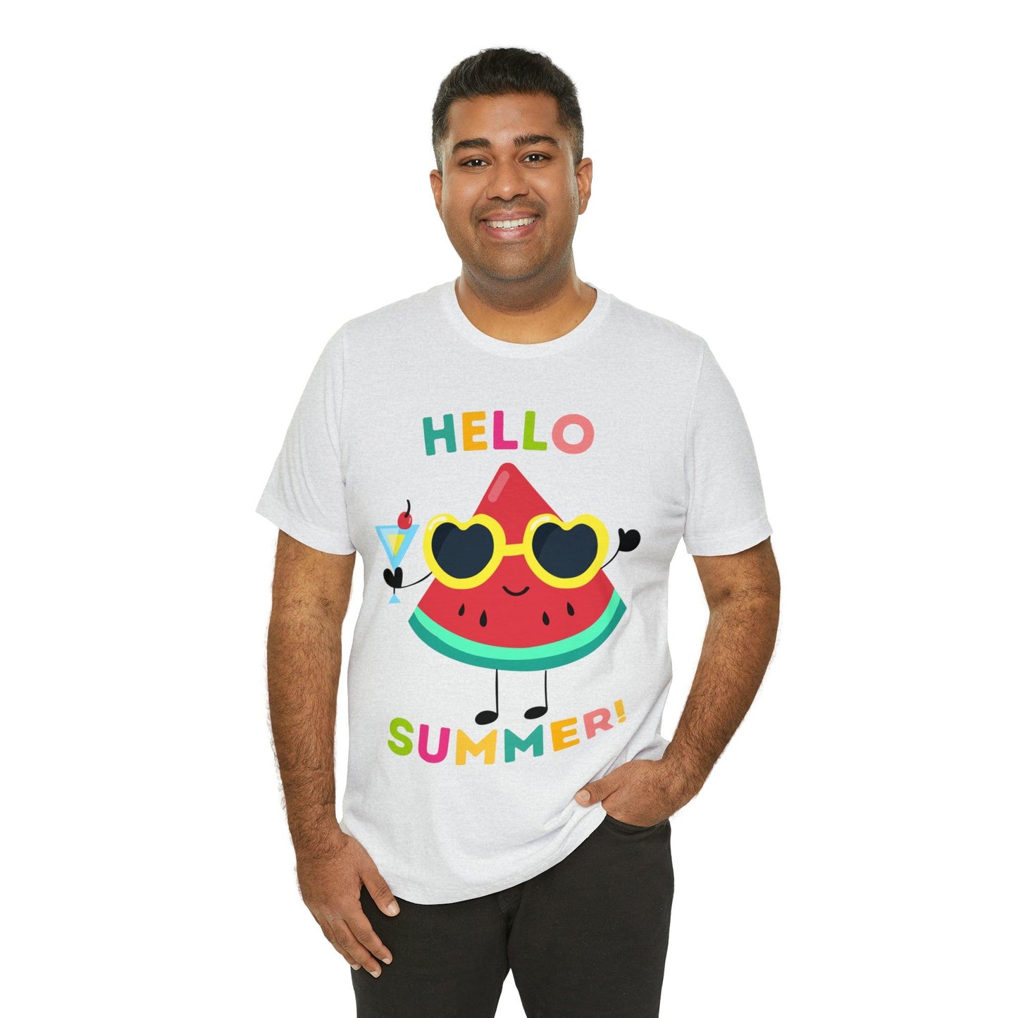 Hello Summer Shirt, Funny Summer Casual Top Tee,Unisex Summer Tshirt Ladies