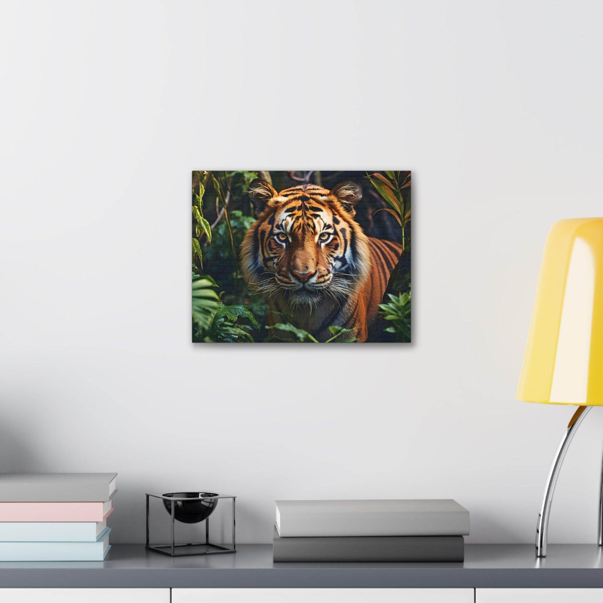 Tiger In Nature Art Canvas Gallery Wraps Tiger Print Large Canvas Art Animal Wall Art minimalist Wall Art Lover Gift - Giftsmojo