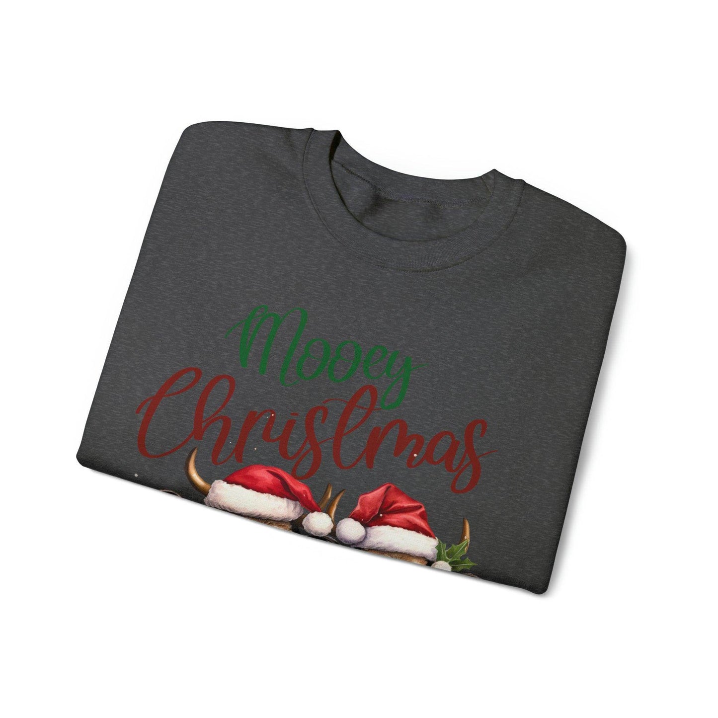 Farm Christmas Sweatshirt Christmas on The Farm Sweatshirt Mooey Christmas Sweatshirt - Giftsmojo