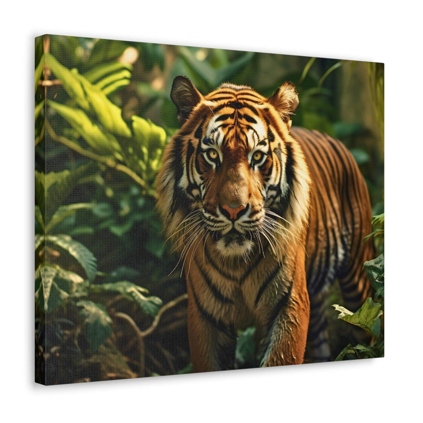 Tiger In Nature Art Canvas Gallery Wraps Tiger Print Large Canvas Art Animal Wall Art minimalist Wall Art Lover Gift - Giftsmojo