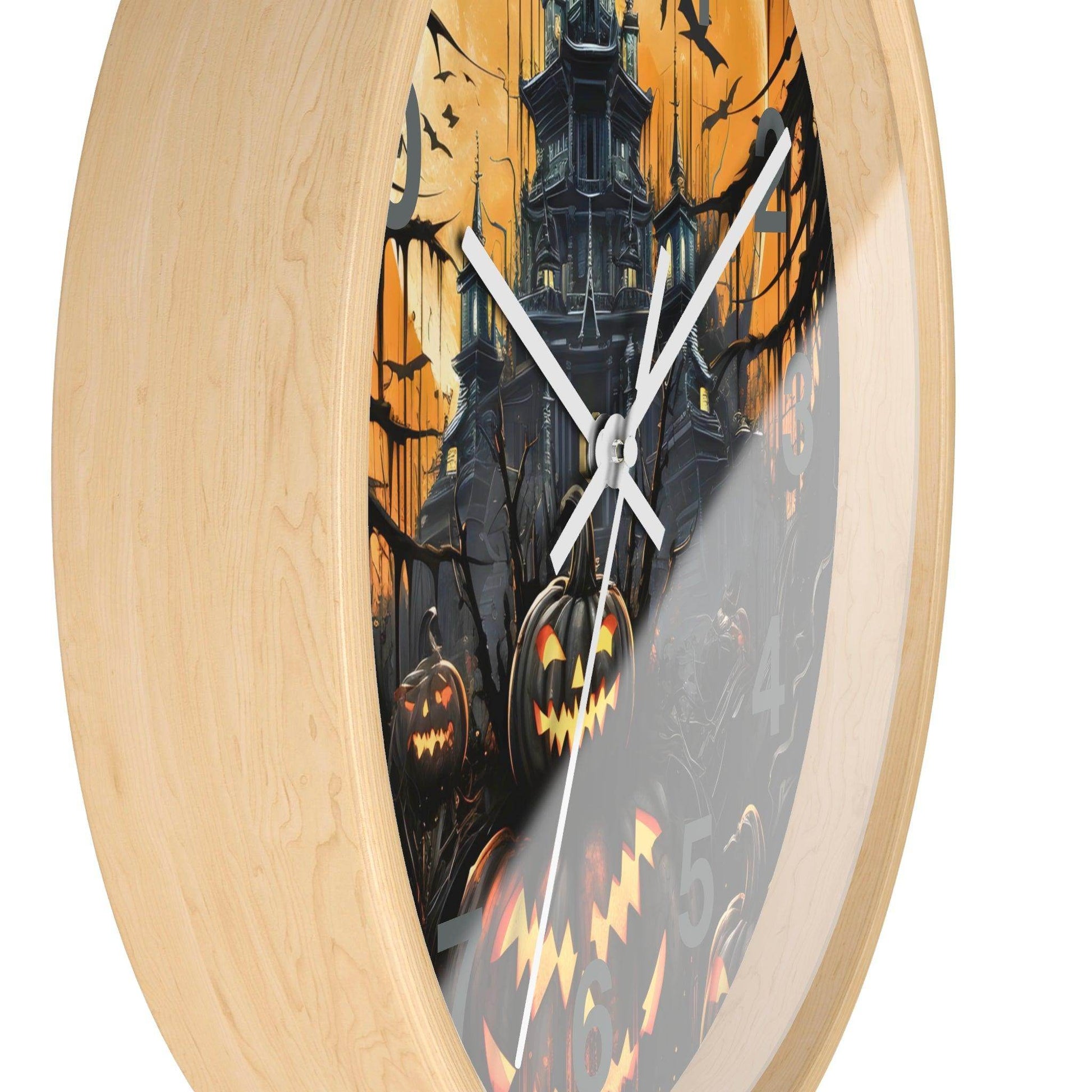 Halloween Ghost Wall Clock Halloween Wall Clocks Halloween Clock Fall Clock Halloween Decor - Giftsmojo
